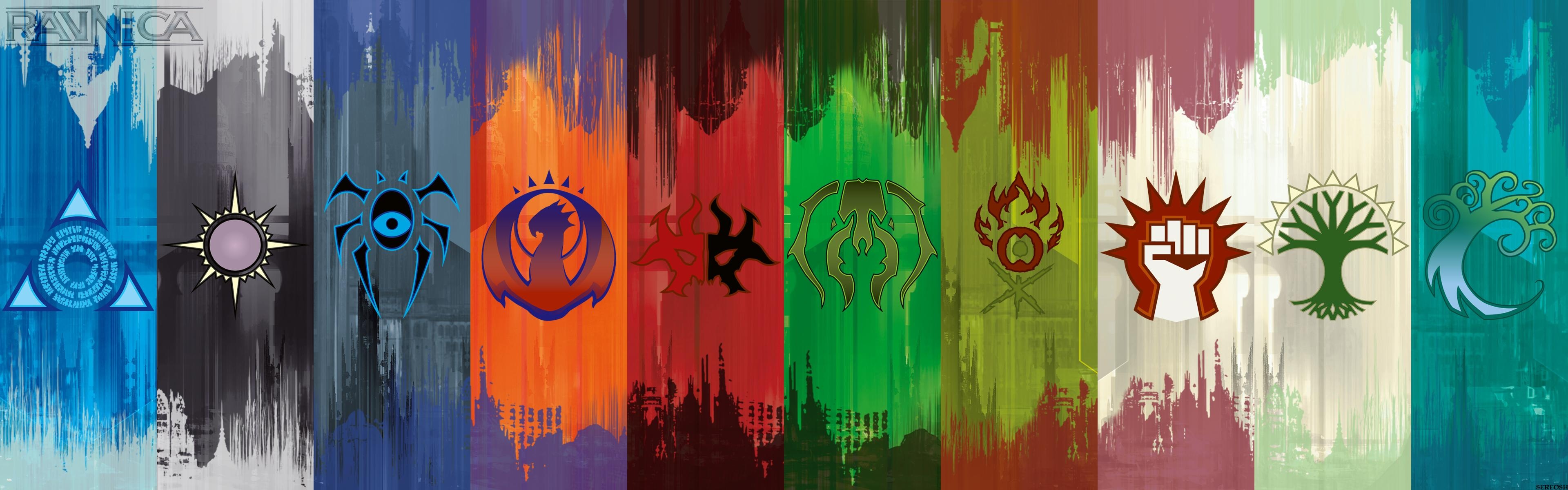 Ravnica guilds, Magic: The Gathering Wallpaper, 3840x1200 Dual Screen Desktop