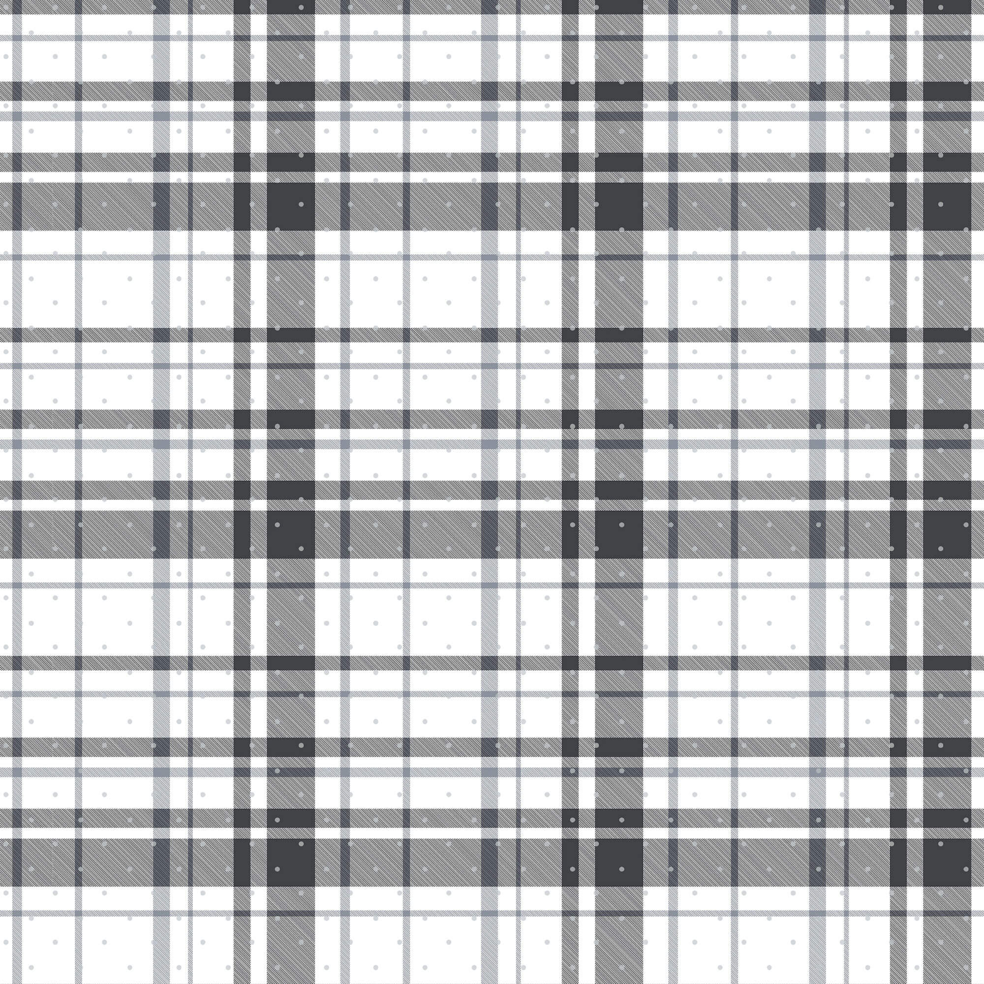 Polka dot plaid wallpaper, Black and silver color scheme, Modern design, Chic background, 2000x2000 HD Phone