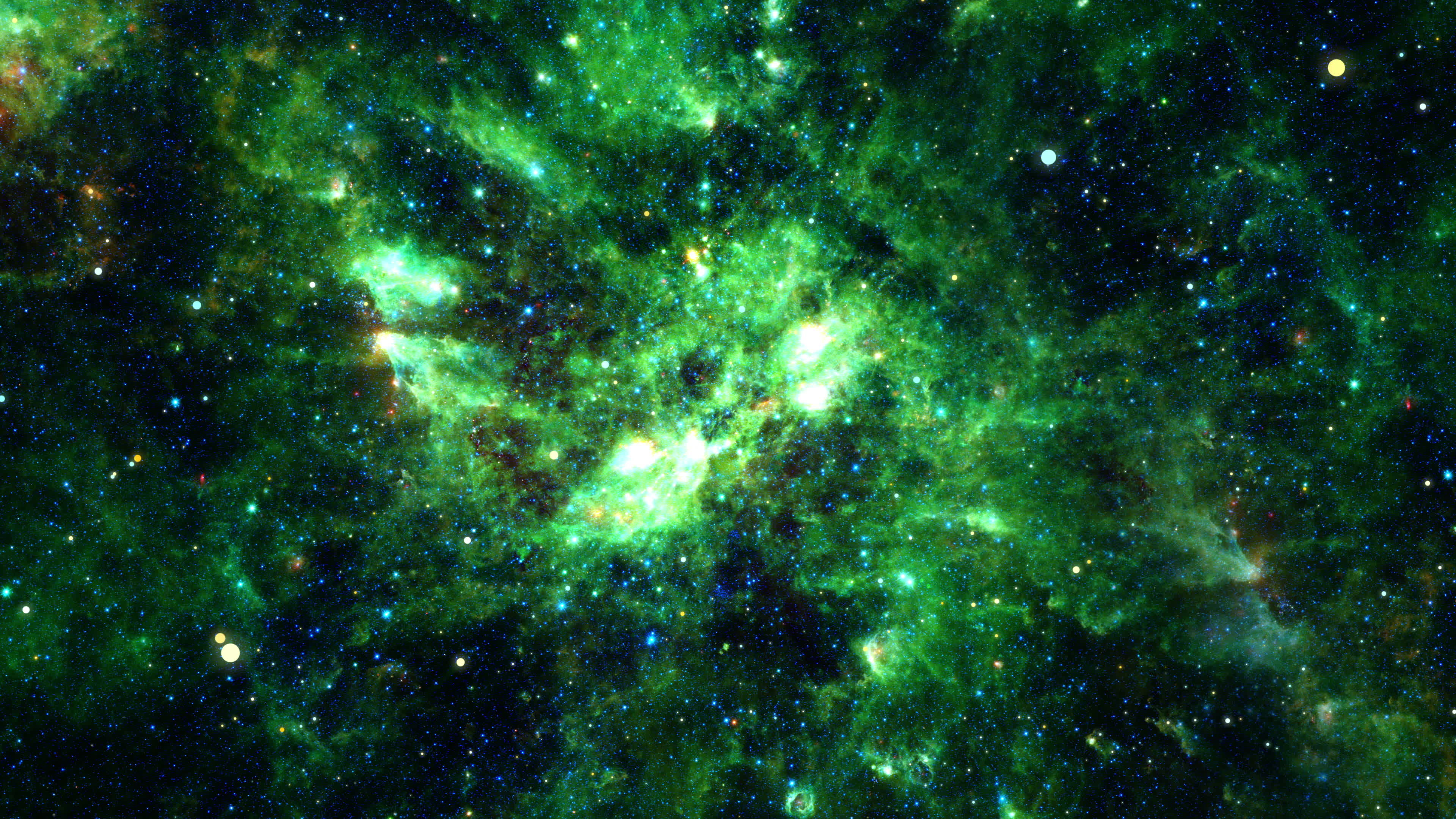 Green Nebula, Video footage emerald, Astral marvel, Celestial captivation, 3840x2160 4K Desktop