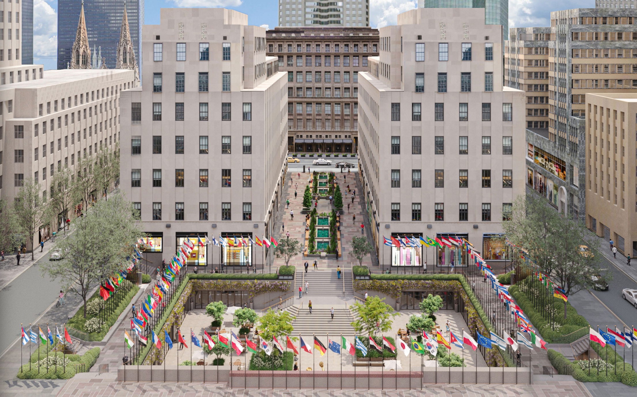 Rockefeller Center, Plaza renovations, NYC landmark, Architecture news, 2220x1380 HD Desktop