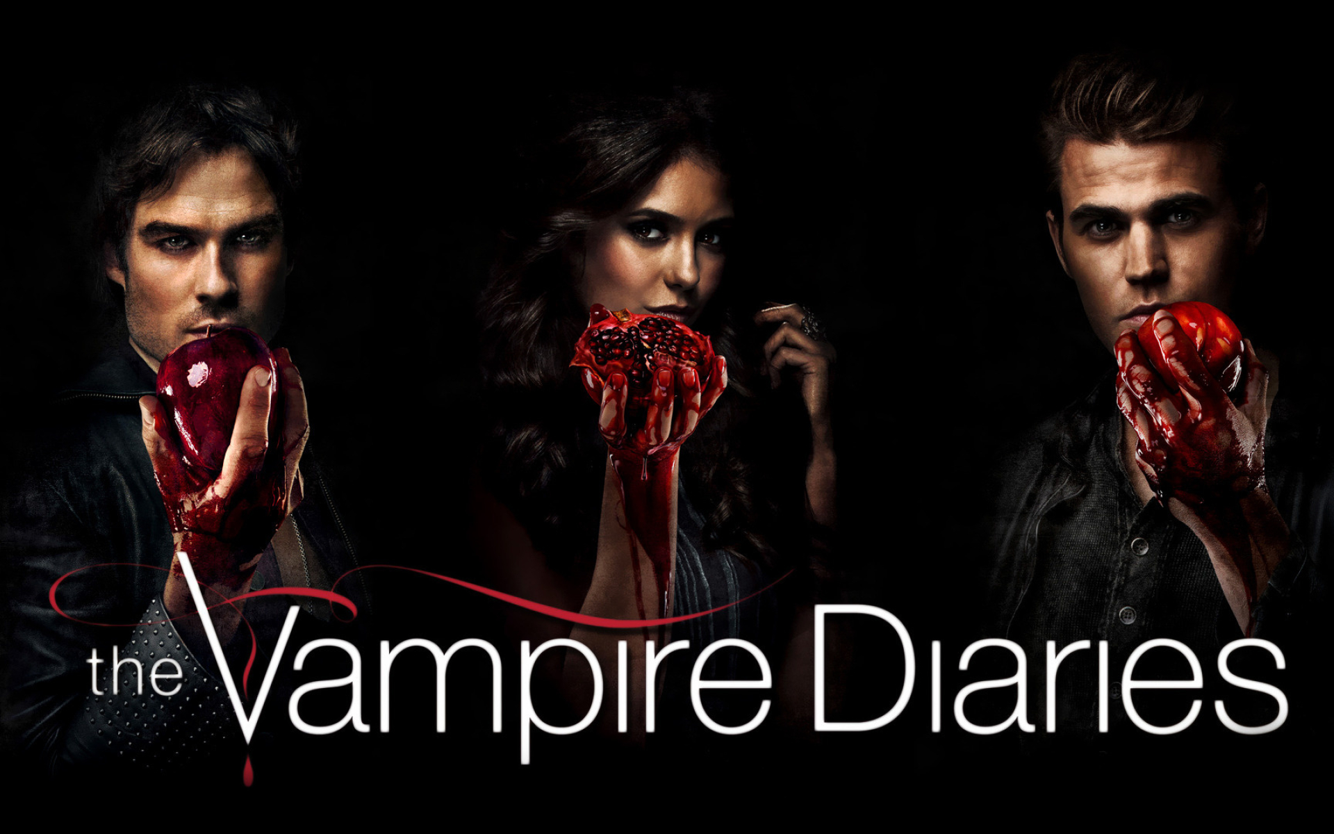 Ian Somerhalder, Vampire Diaries, TV show, Eternal love triangle, 1920x1200 HD Desktop