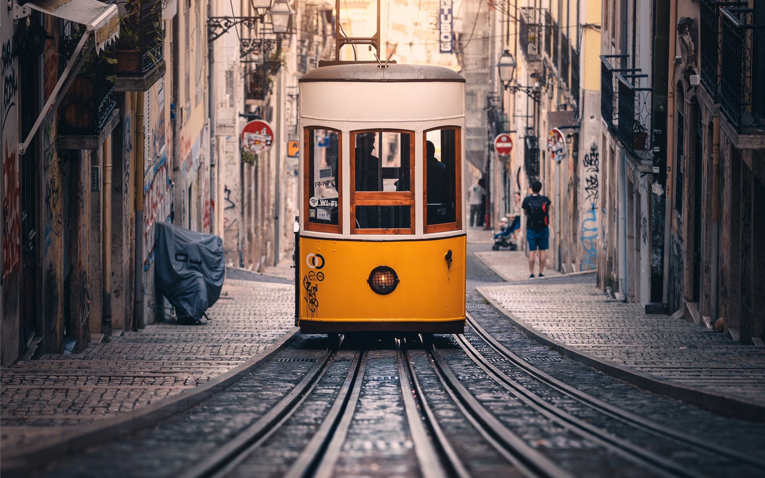 Lisbon Portugal wallpapers, European charm, Urban alleyways, Quaint streets, 2560x1600 HD Desktop