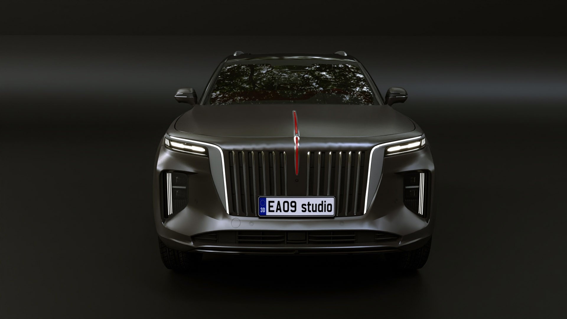 Hongqi, 2022 E HS9, 3D model, EA09studio, 1920x1080 Full HD Desktop