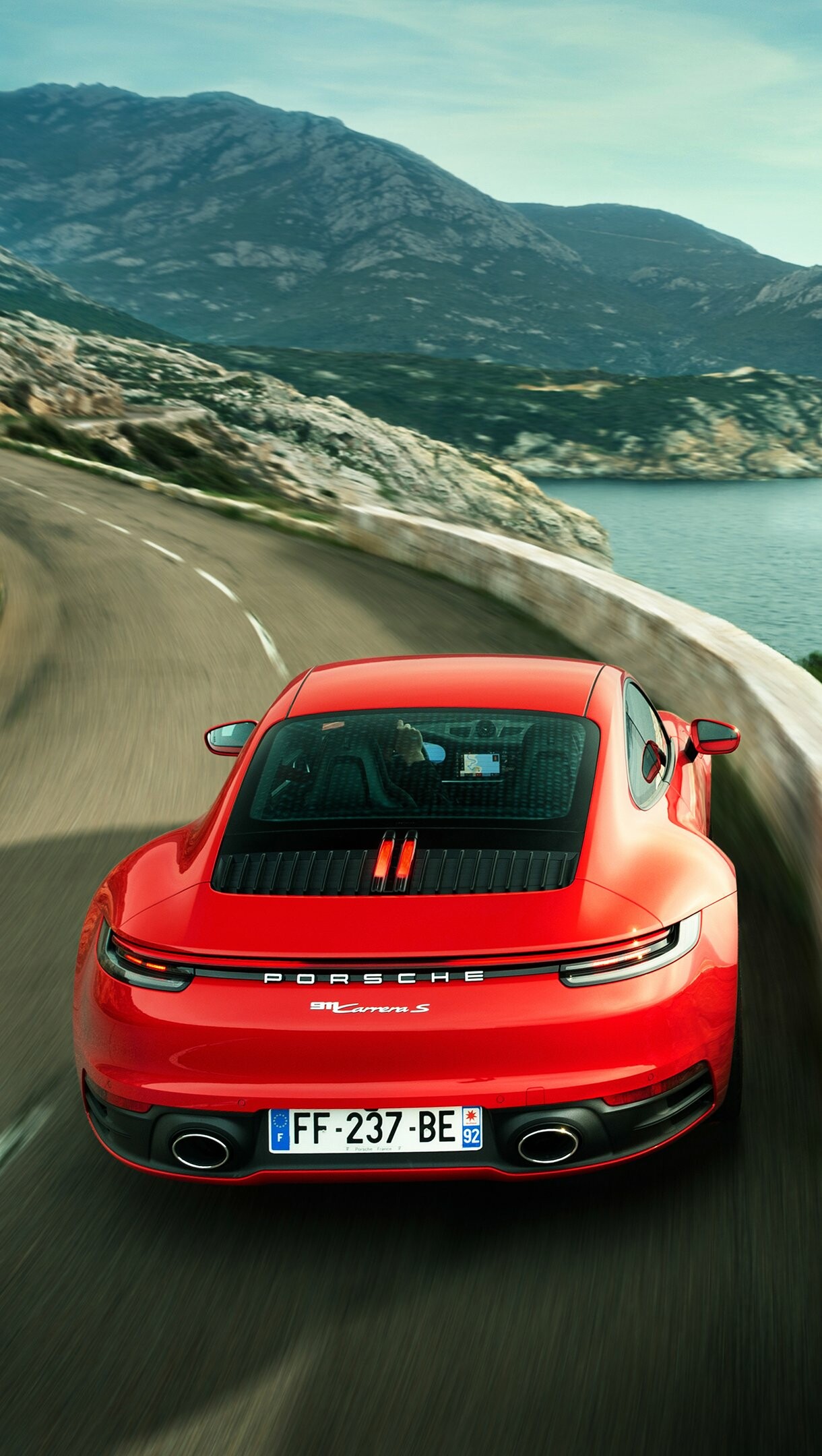 Porsche 911 Carrera S, Rear view beauty, Ultra HD wallpaper, Exquisite details, 1220x2160 HD Phone