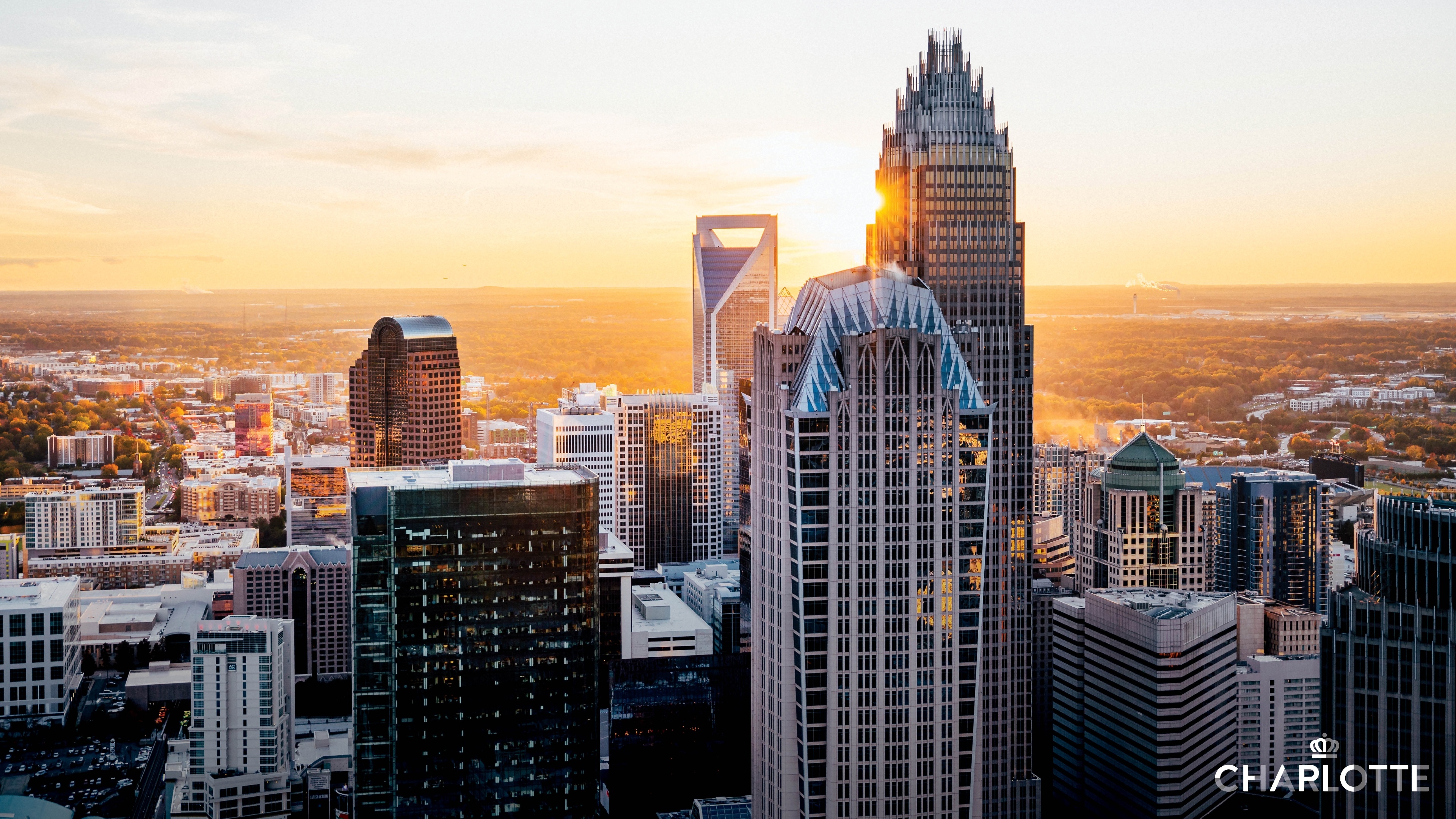 Charlotte skyline, Video call backgrounds, Charlotte attractions, Computer wallpapers, 3840x2160 4K Desktop