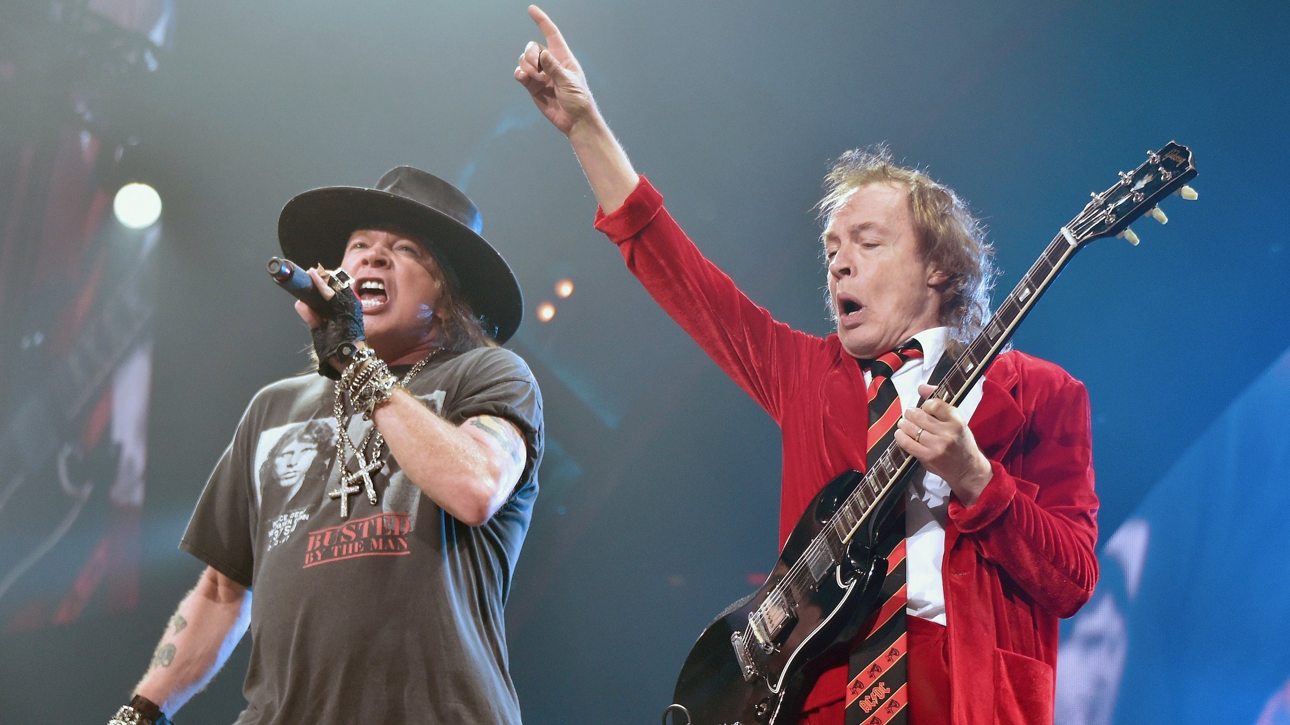 Angus Young, Axl Rose Wallpaper, 2560x1440 HD Desktop