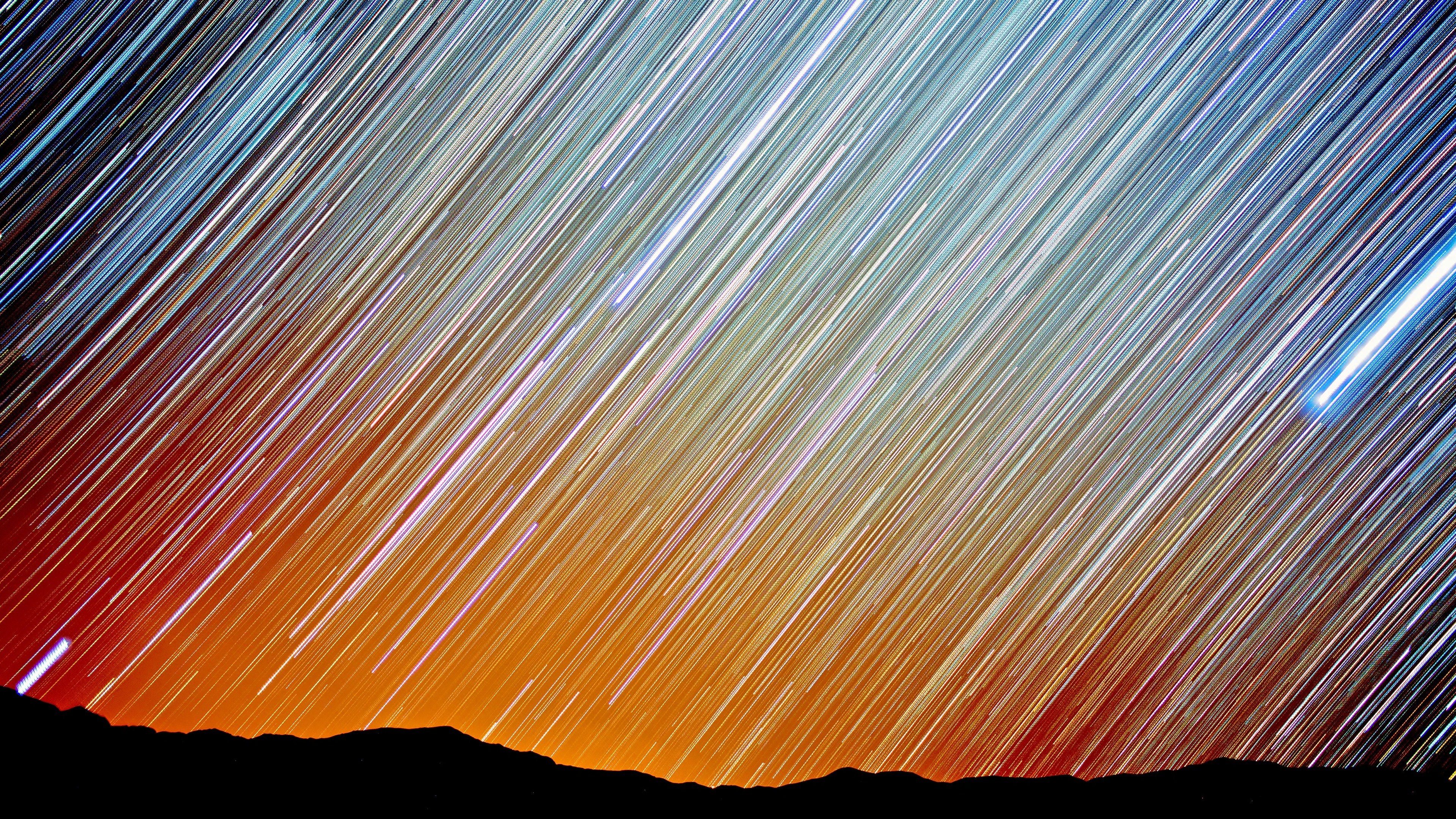 Star trails, Pretty Backgrounds Wallpaper, 3840x2160 4K Desktop