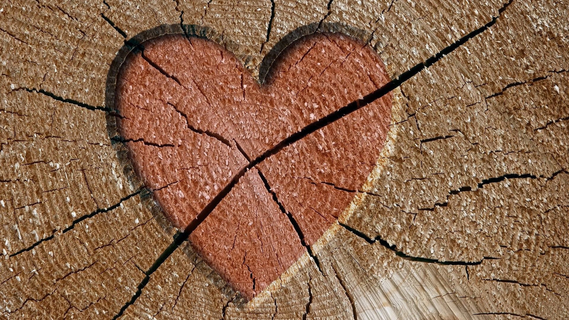 Wood, Heart Shape Wallpaper, 1920x1080 Full HD Desktop