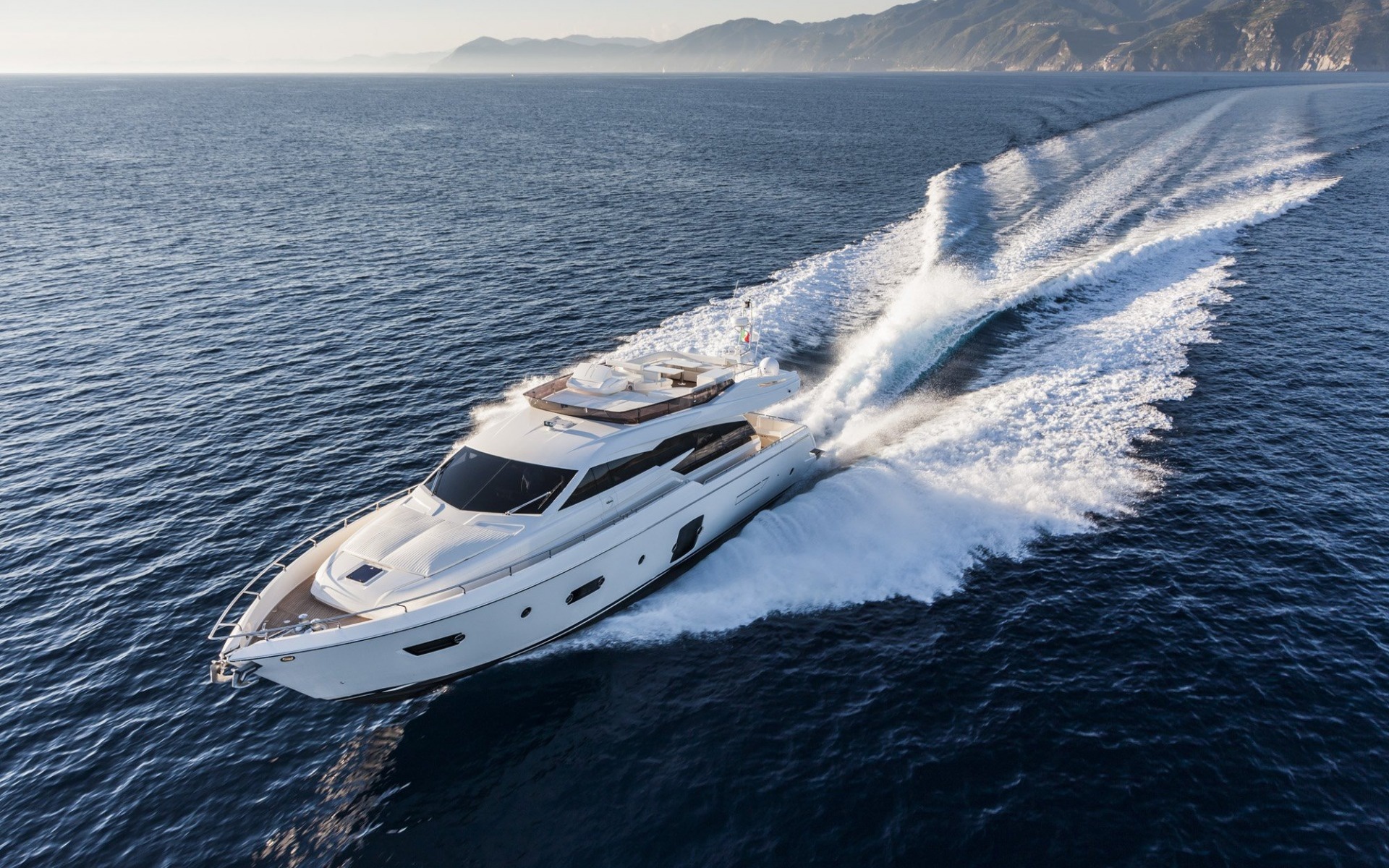 Ferretti 750, Yacht Wallpaper, 1920x1200 HD Desktop