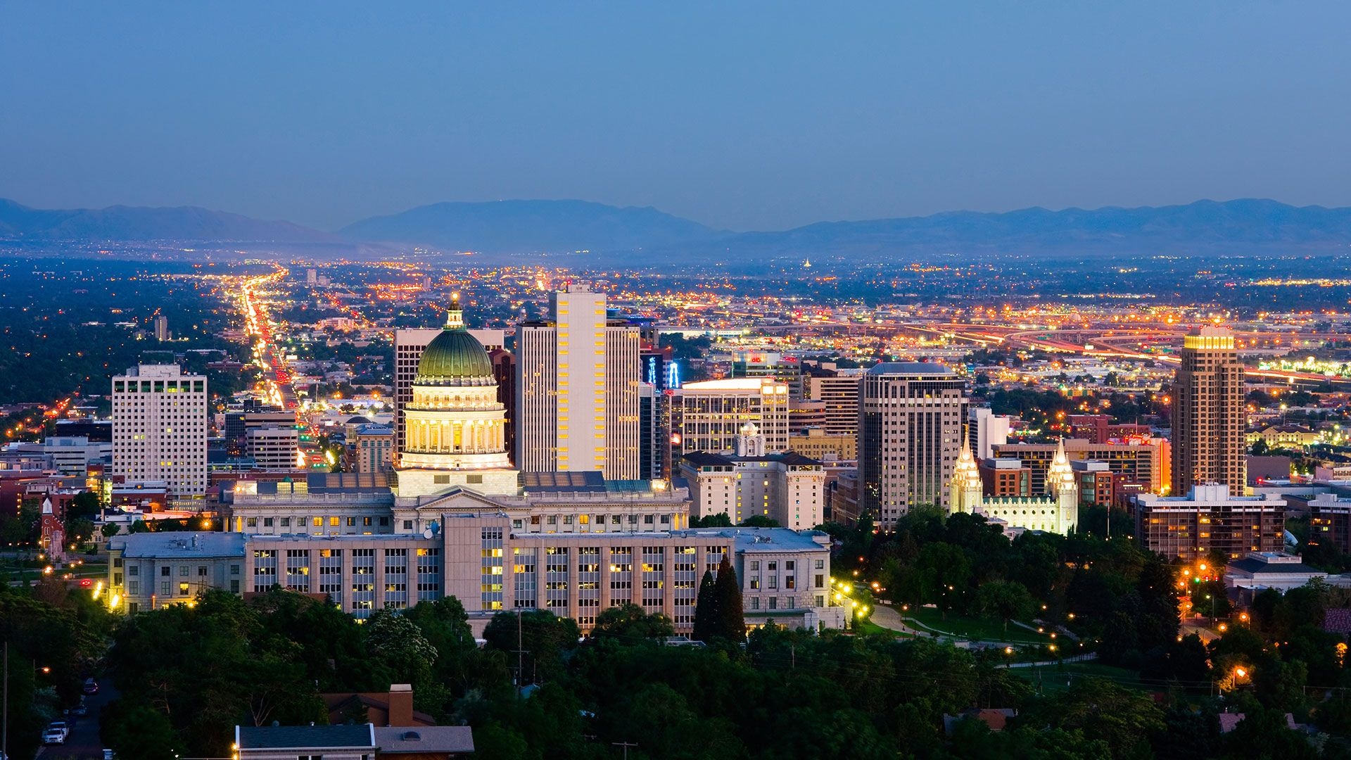 Salt Lake City wallpapers, High-resolution backgrounds, City skyline, Desktop decorations, 1920x1080 Full HD Desktop