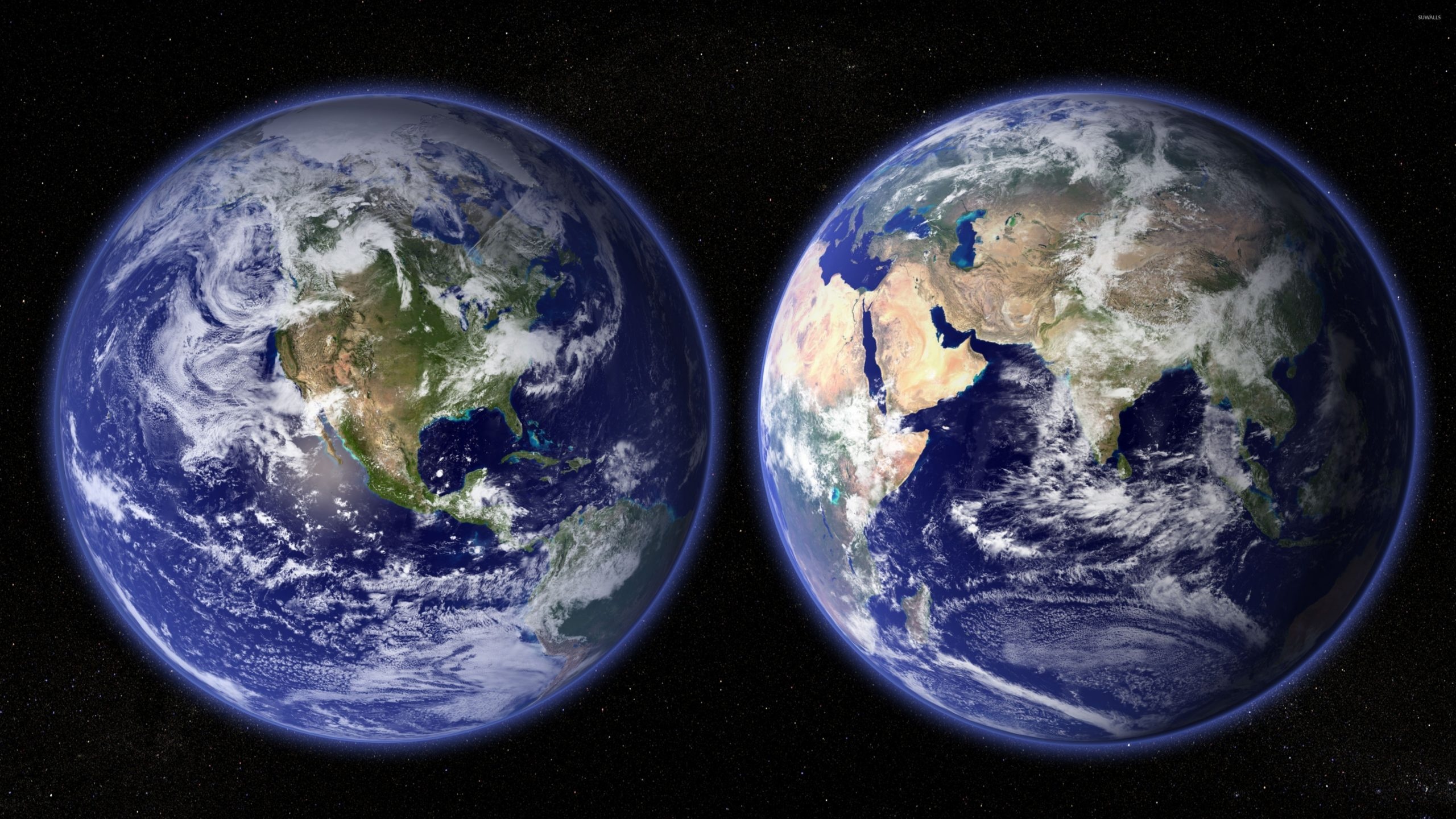 Earth sides, Globe Wallpaper, 2560x1440 HD Desktop