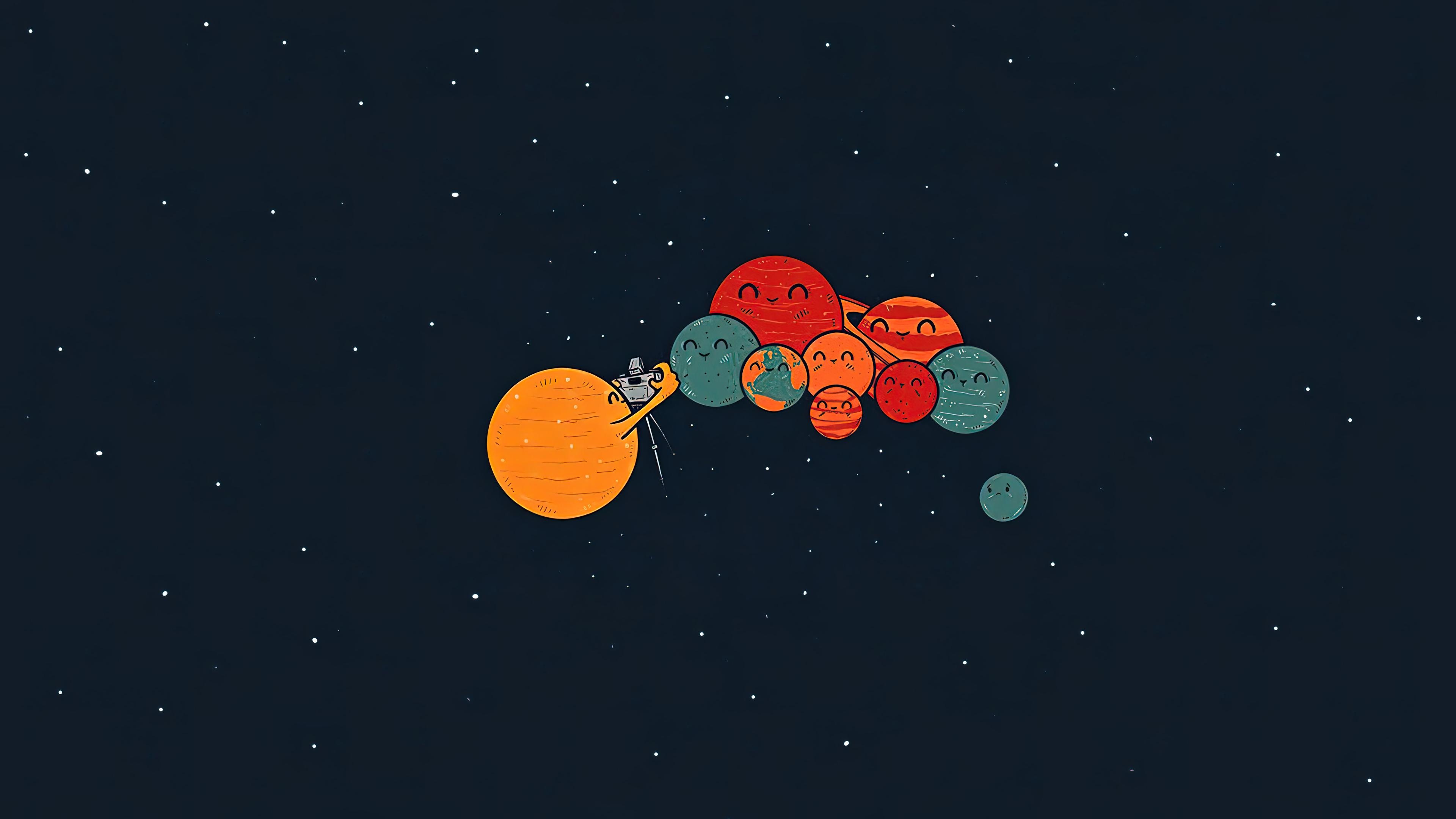 Planets, Cute Backgrounds Wallpaper, 3840x2160 4K Desktop