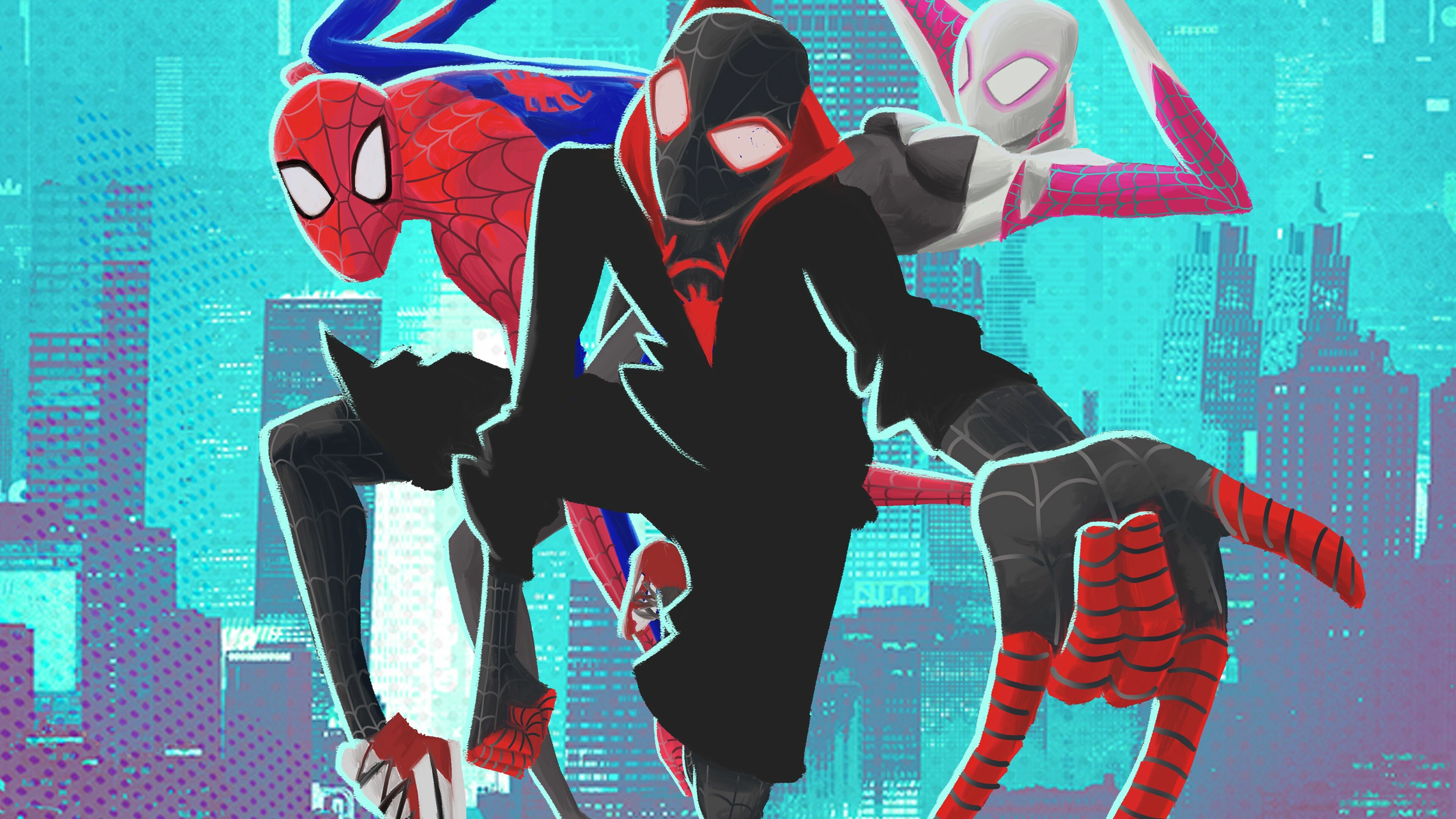 Spider-Man: Into the Spider-Verse, 4K new artwork, 3840x2160 4K Desktop