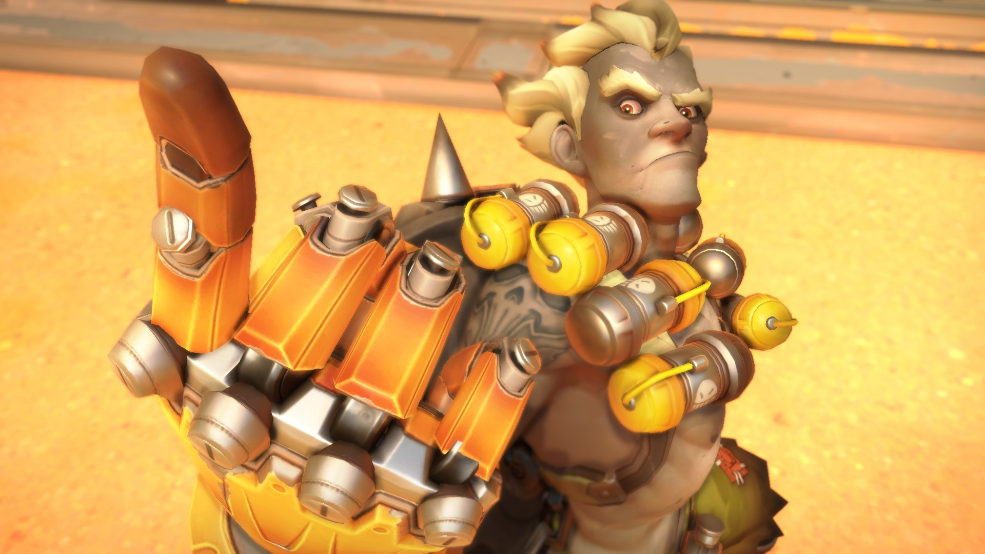 Junkrat's desktop wallpaper, Vibrant backgrounds, Gaming inspiration, Artistic expression, 1920x1080 Full HD Desktop