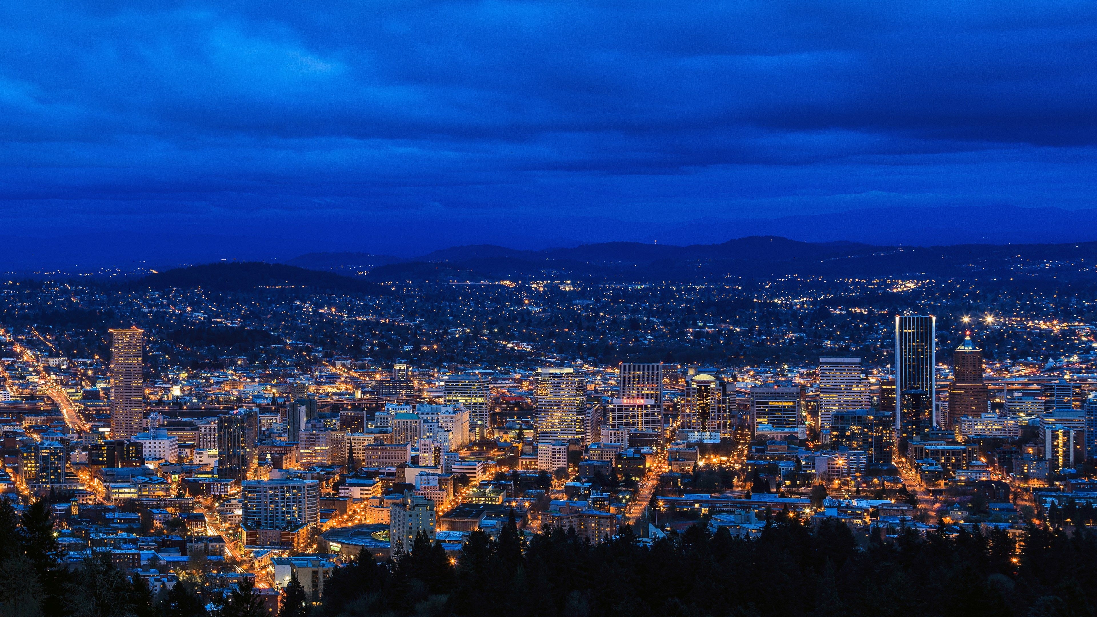 Portland Skyline, 4K wallpaper, High-quality download, Sup3's collection, 3840x2160 4K Desktop