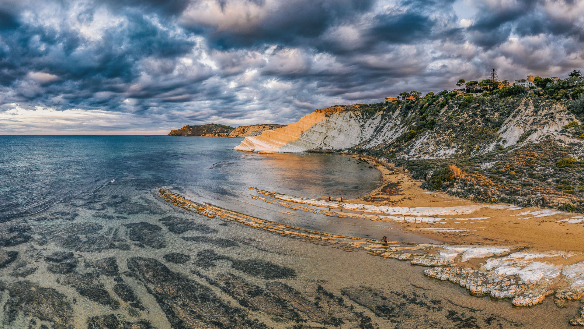 Scala dei Turchi sunrise, The white wall beauty, 1920x1080 Full HD Desktop