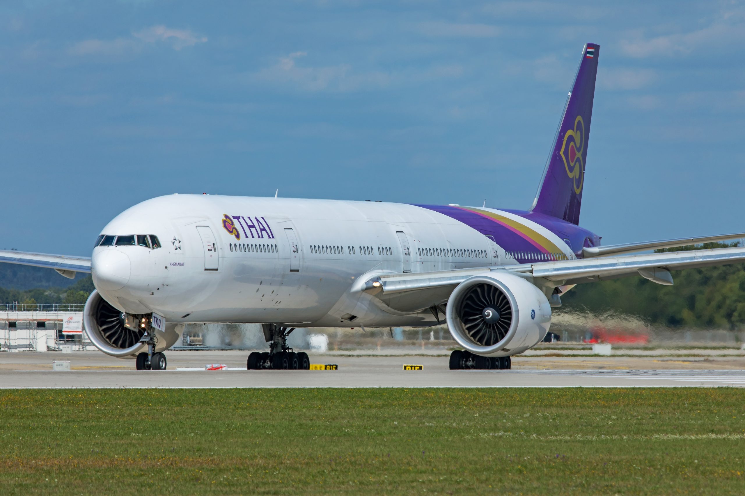 Thai Airways International, Boeing 777 3aler, Aerial photography, William Derrickson, 2560x1710 HD Desktop