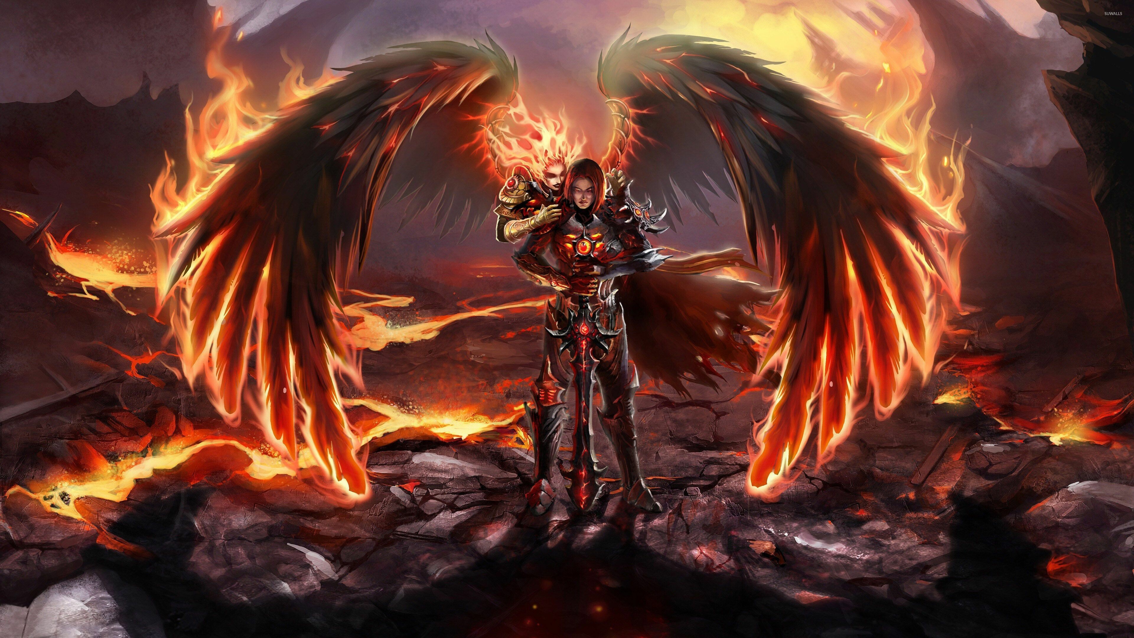 Might & Magic Heroes VI, Gothic games, Heroic wallpapers, Angelic warrior, 3840x2160 4K Desktop