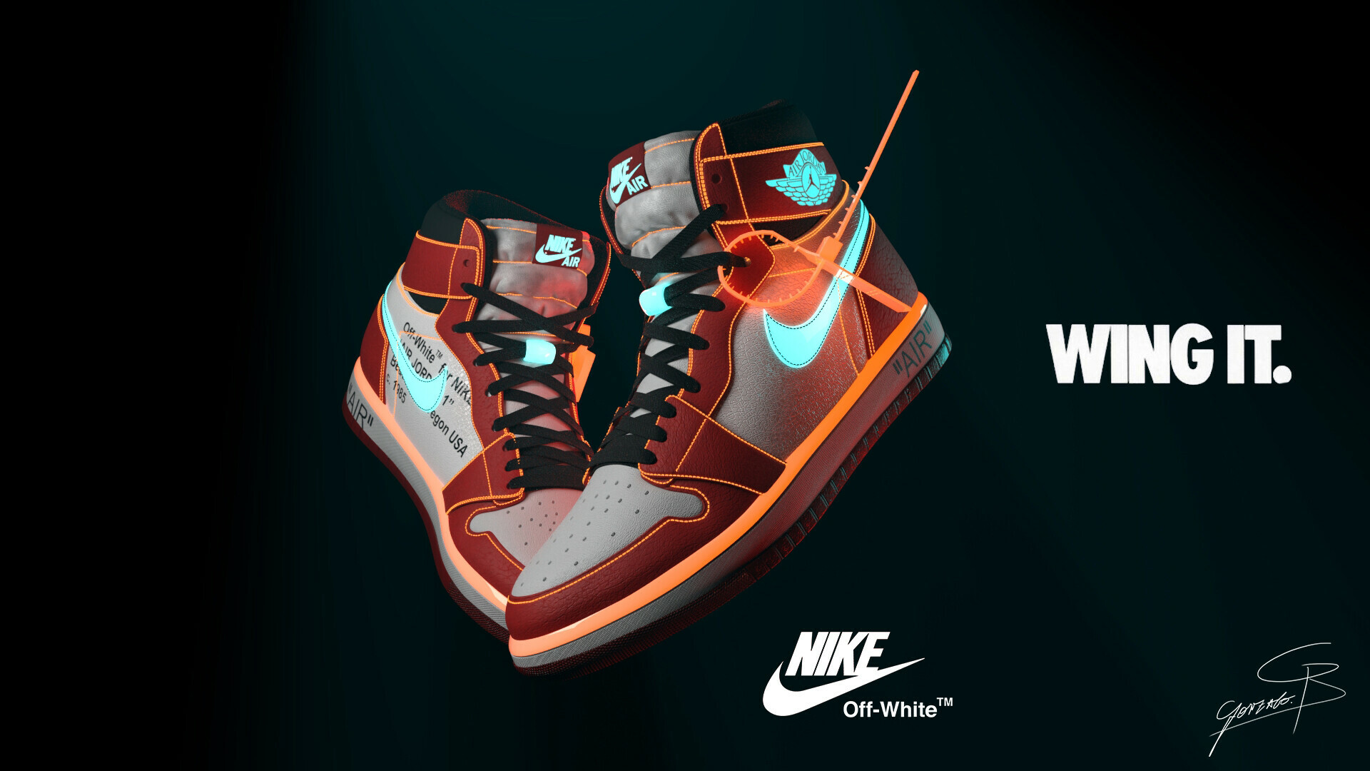 Air Jordan Retro, Off-White Wallpaper, 1920x1080 Full HD Desktop