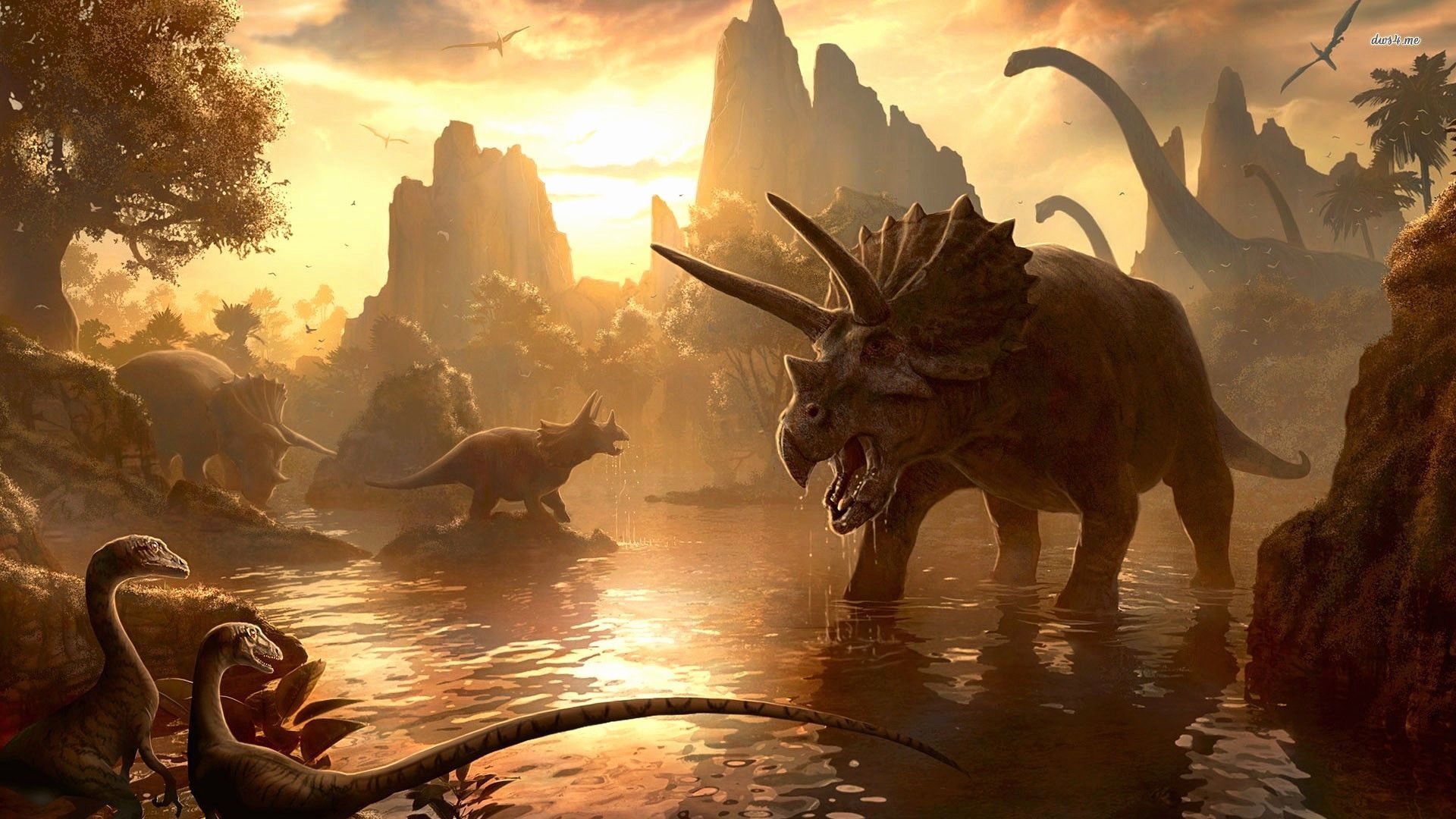 Triceratops, Prehistoric wallpapers, Dinosaur backgrounds, Ancient creatures, 1920x1080 Full HD Desktop