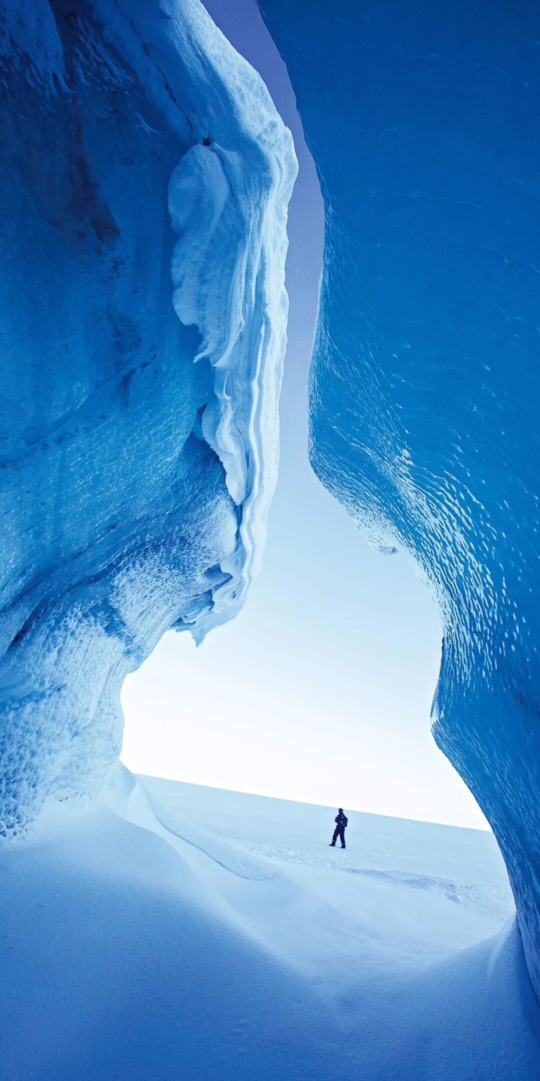 Ice cave mysteries, Subterranean beauty, Frozen labyrinth, Nature's secret, 1080x2160 HD Phone