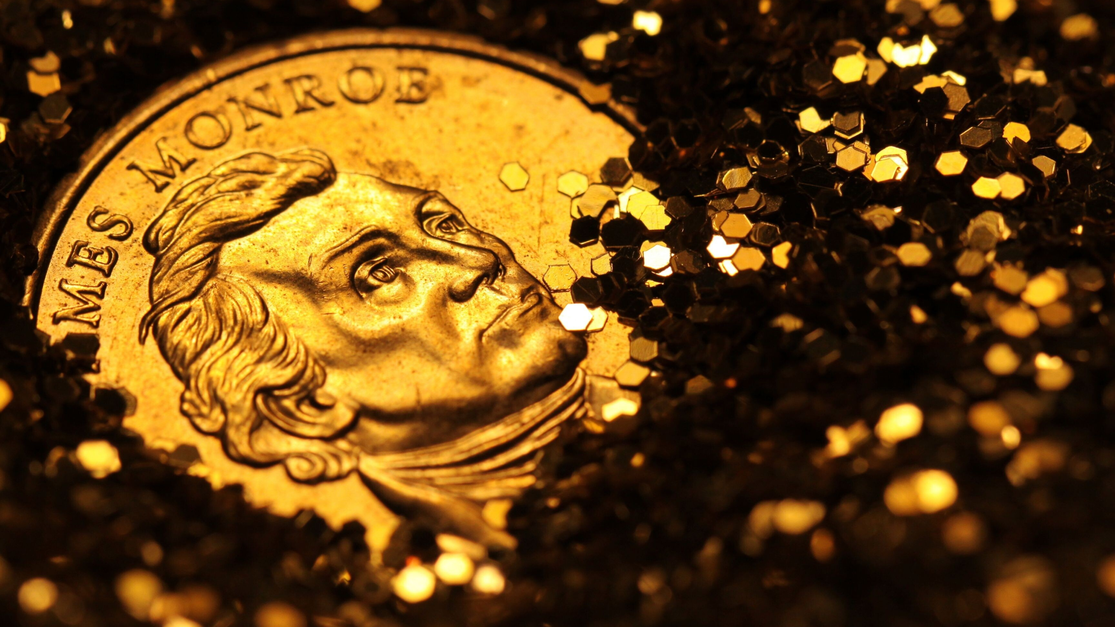 James Monroe, Gold Coins Wallpaper, 3840x2160 4K Desktop