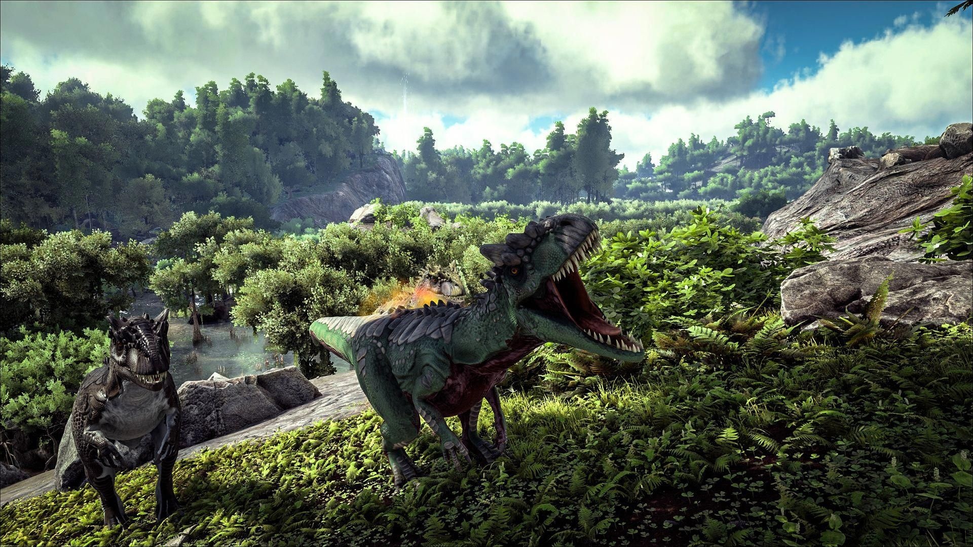 ARK: Survival Evolved, Natural wonders, Breathtaking landscapes, Wildlife encounter, 1920x1080 Full HD Desktop