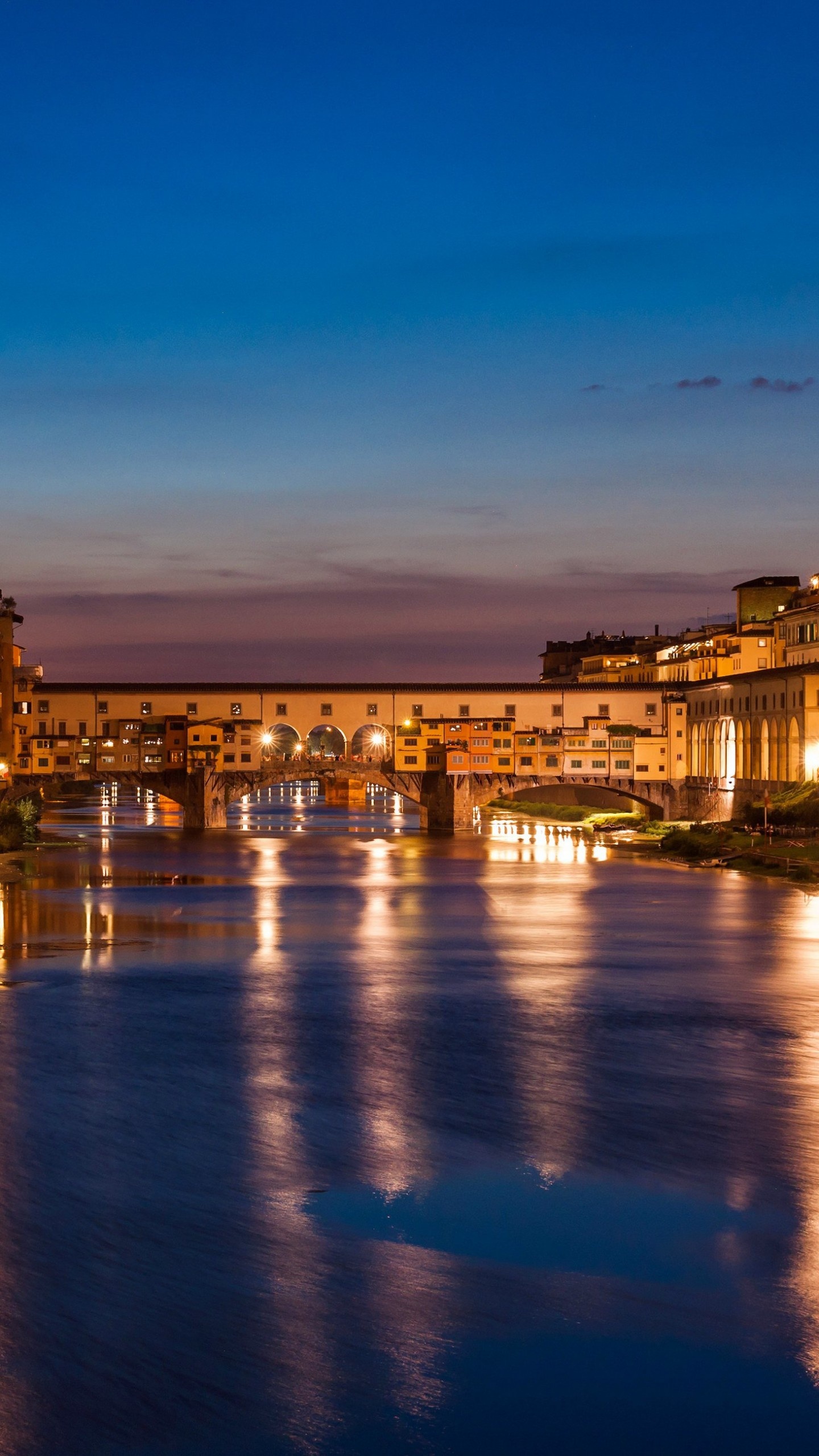 Florence Italy night, Tourism travel architecture, 1440x2560 HD Phone