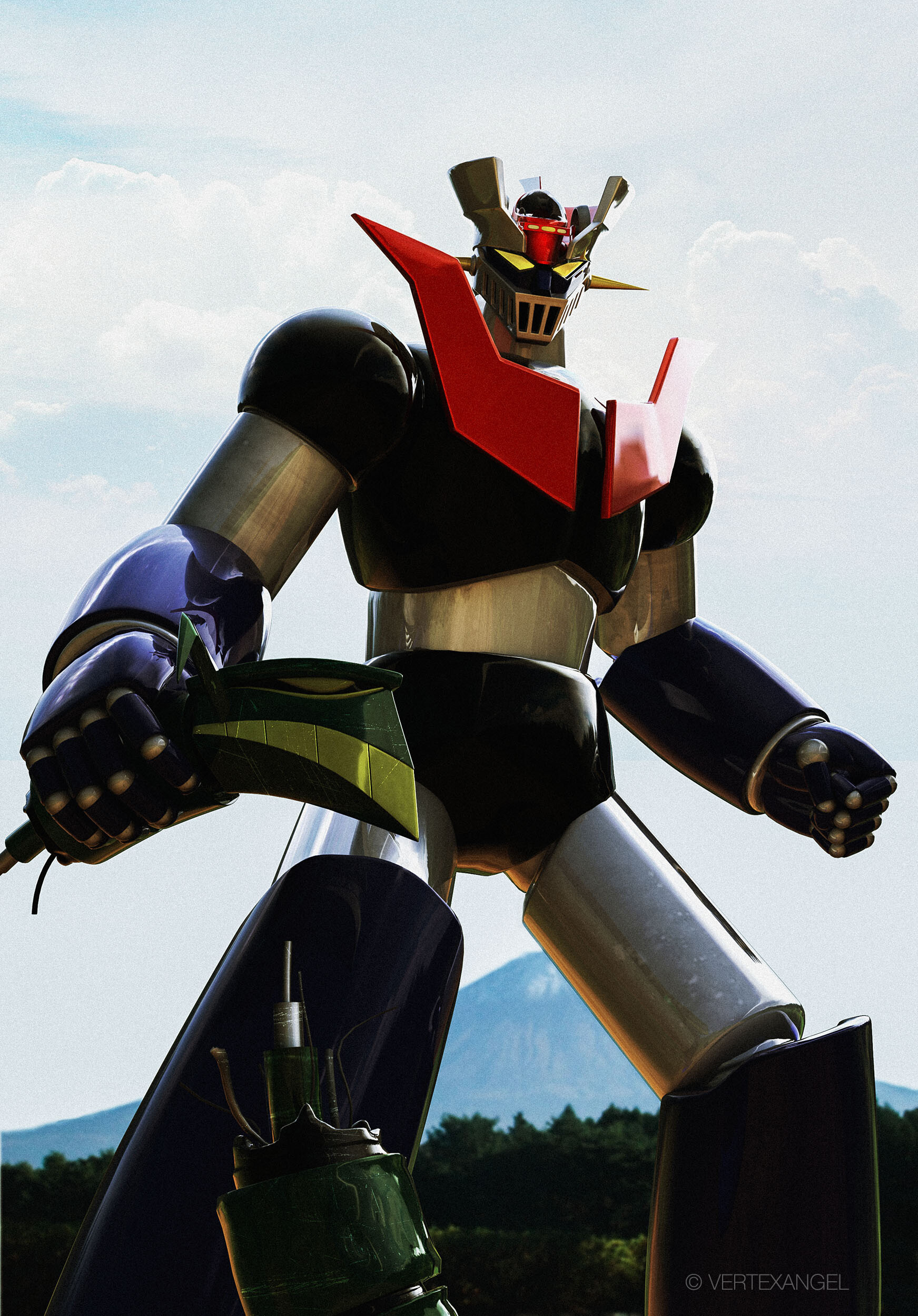 Mazinger Z, Gaming character, ArtStation, Graphic art, 1750x2500 HD Phone