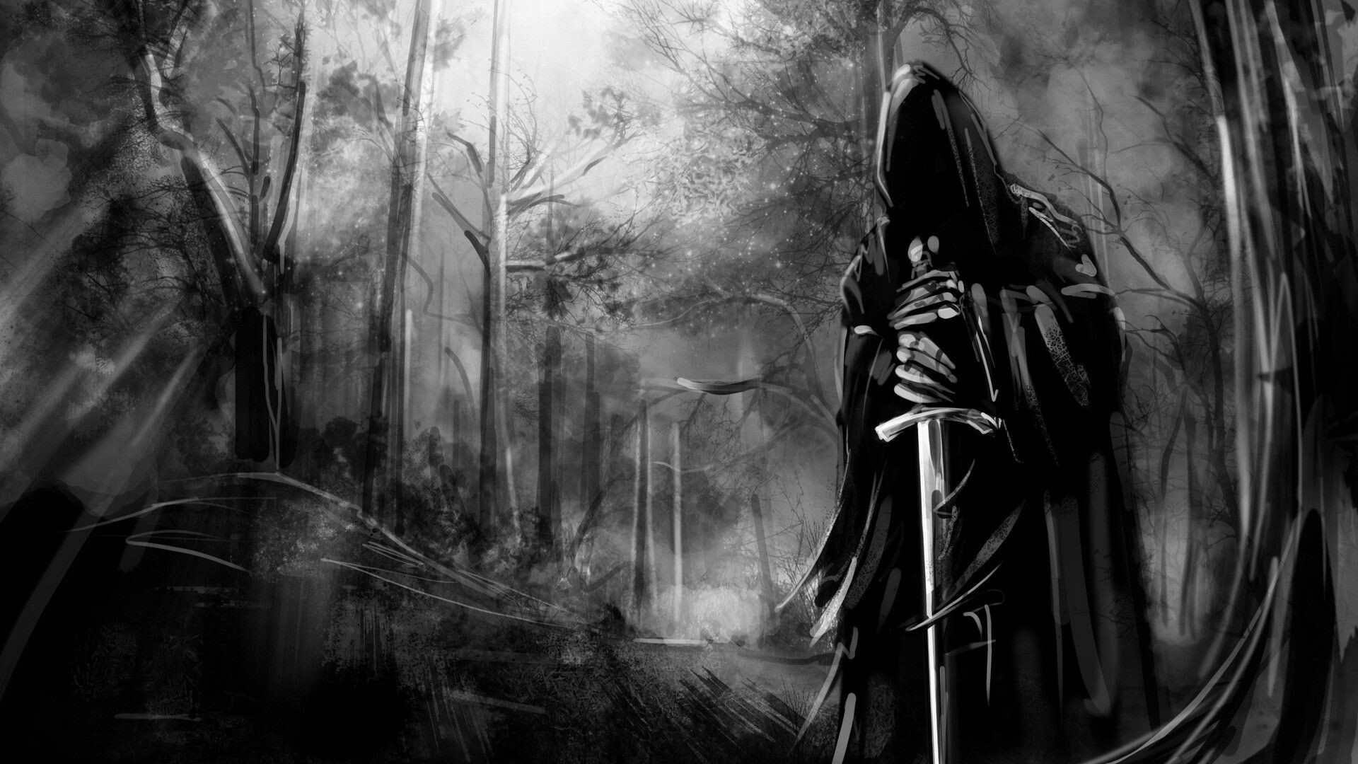 Dark evil gothic, Hand painting art, Lord of the Rings, 1920x1080 Full HD Desktop