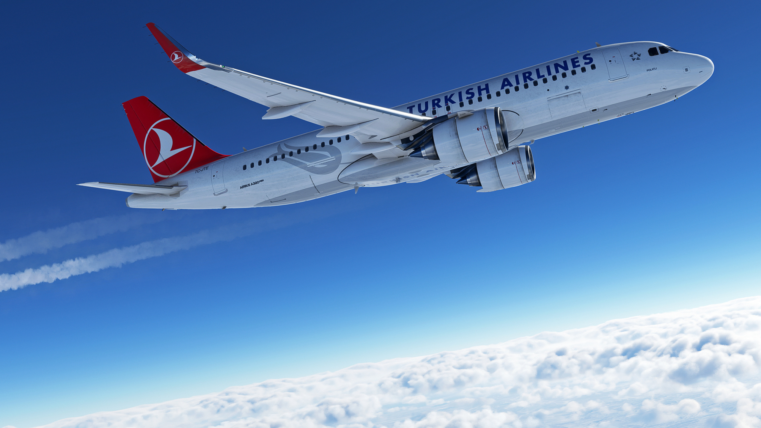 Airbus A320, Turkish Airlines Wallpaper, 2560x1440 HD Desktop