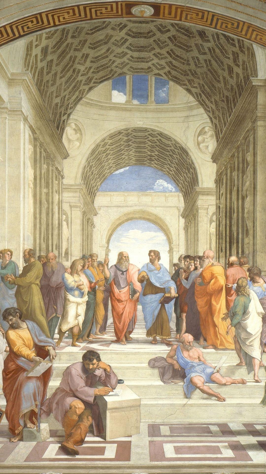 School of Athens, History Wallpaper, 1080x1920 Full HD Phone