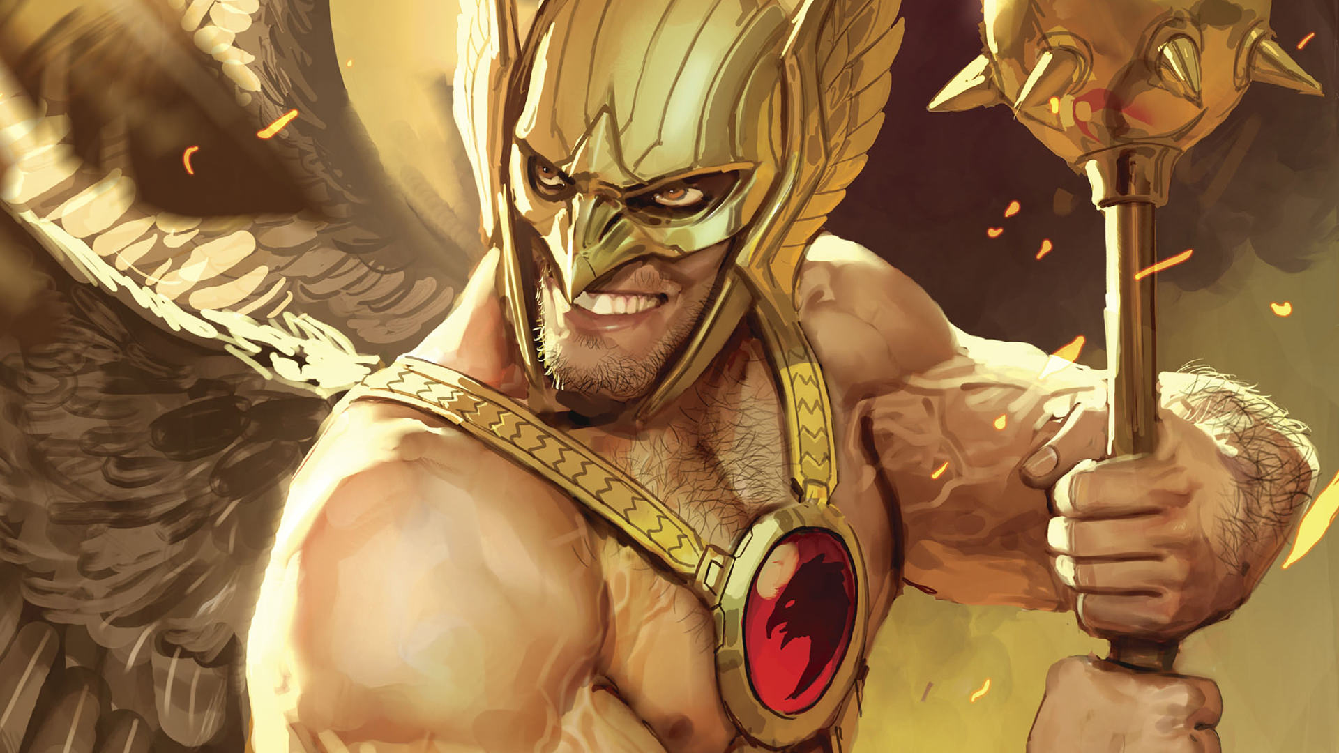 Rageful Hawkman, Zoom Comics, Exceptional comic book wallpapers, Dramatic artwork, 1920x1080 Full HD Desktop