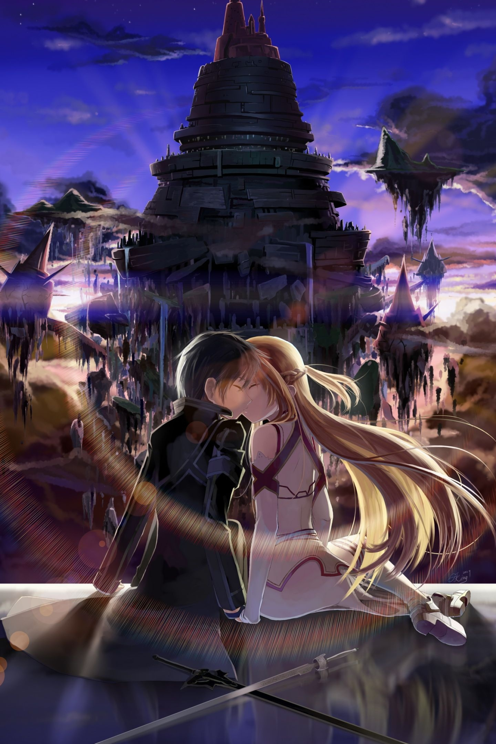 Sword Art Online anime, Artistic wallpapers, Virtual reality, Epic battles, 1600x2400 HD Phone