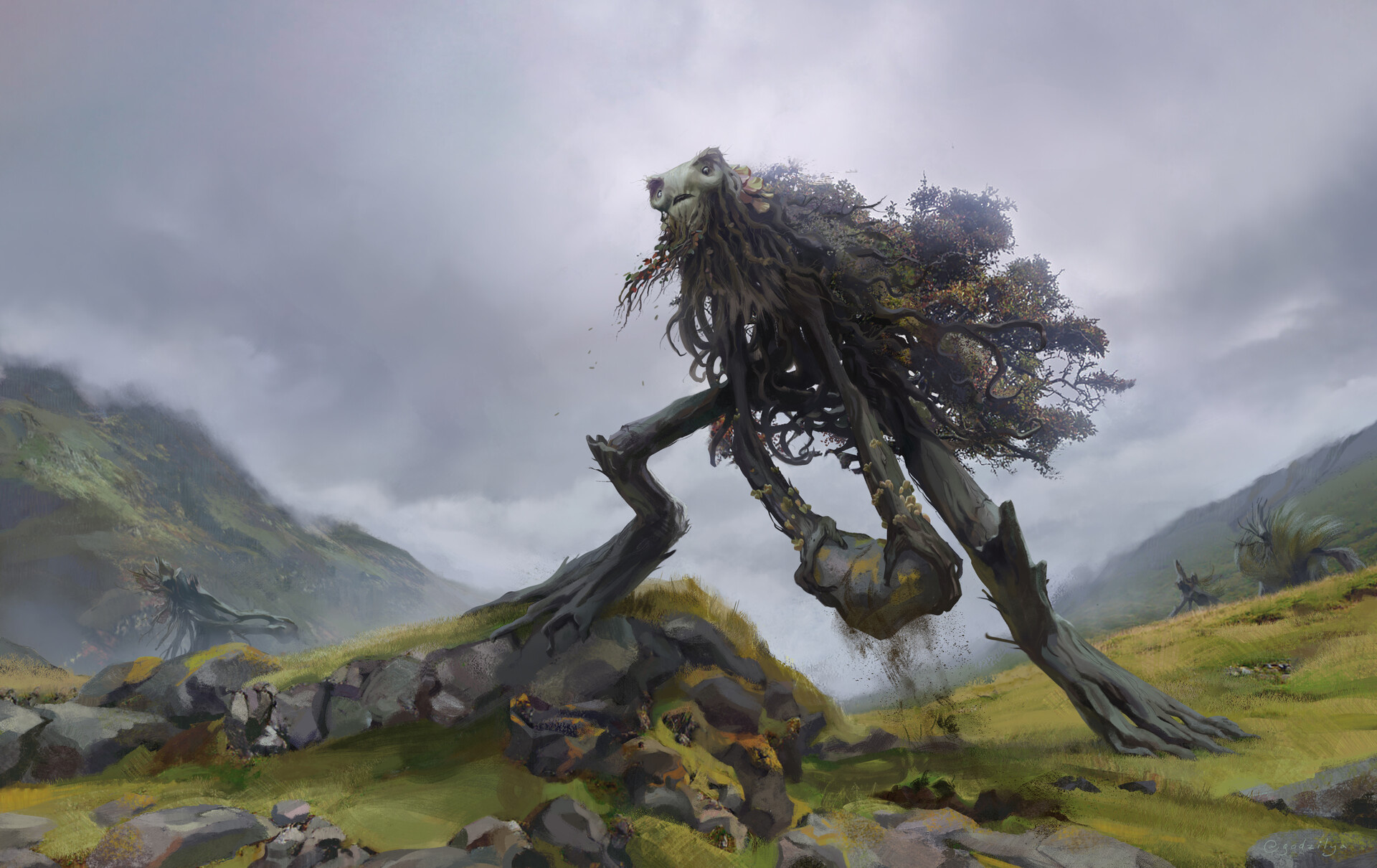 Ents redesign, ArtStation creations, Mask concept, Original artworks, 1920x1210 HD Desktop