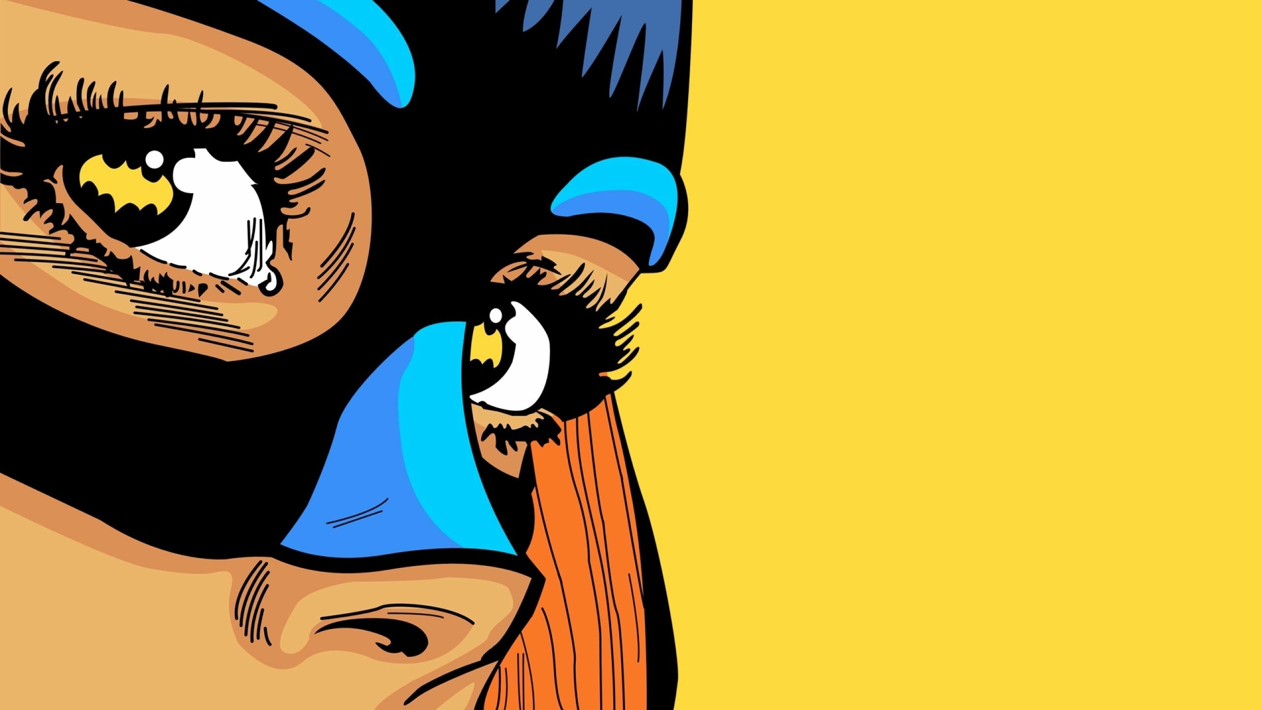 Cat Woman, Pop Art Wallpaper, 2560x1440 HD Desktop