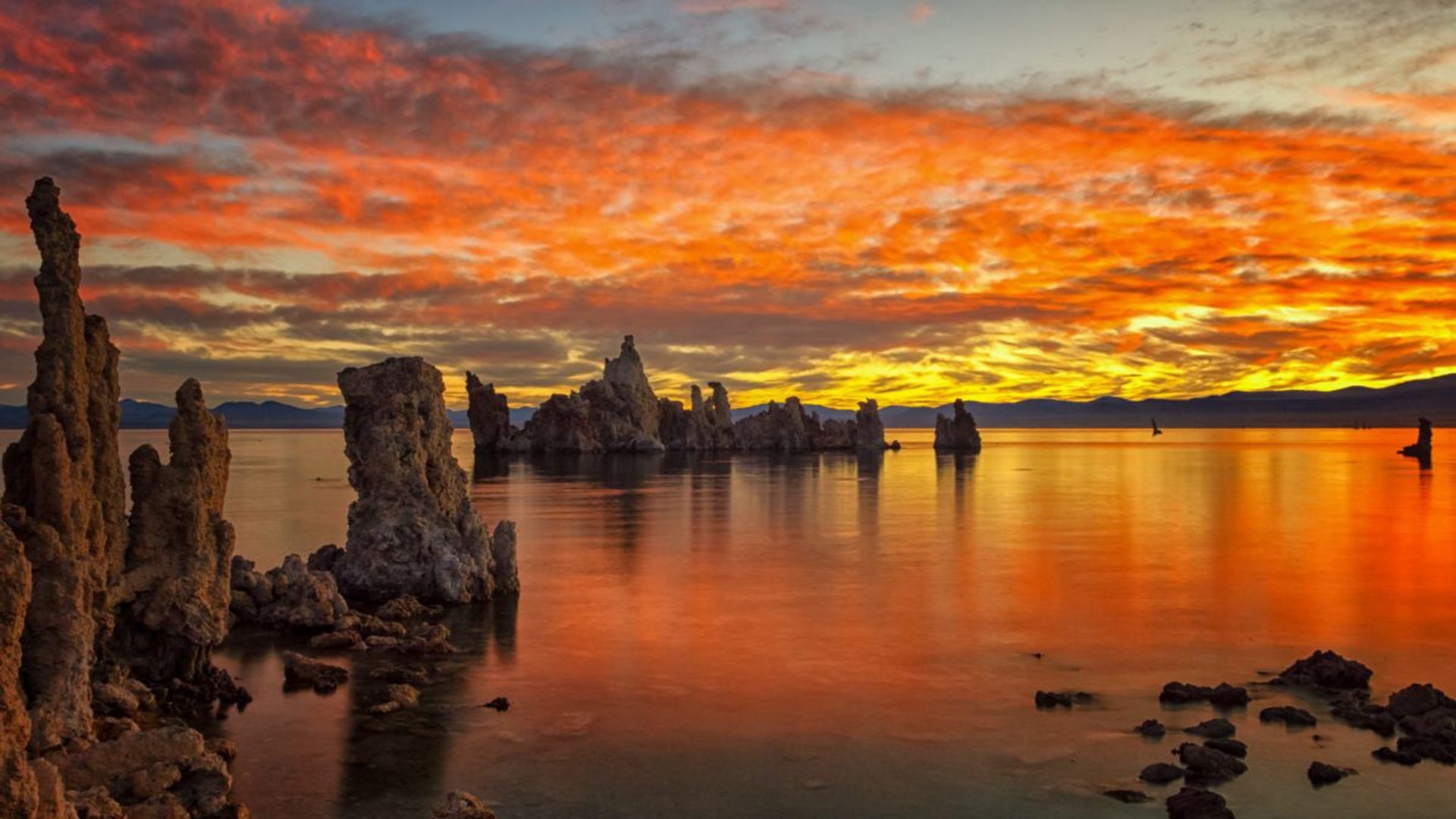 Sunset view, Mono Lake Wallpaper, 1920x1080 Full HD Desktop