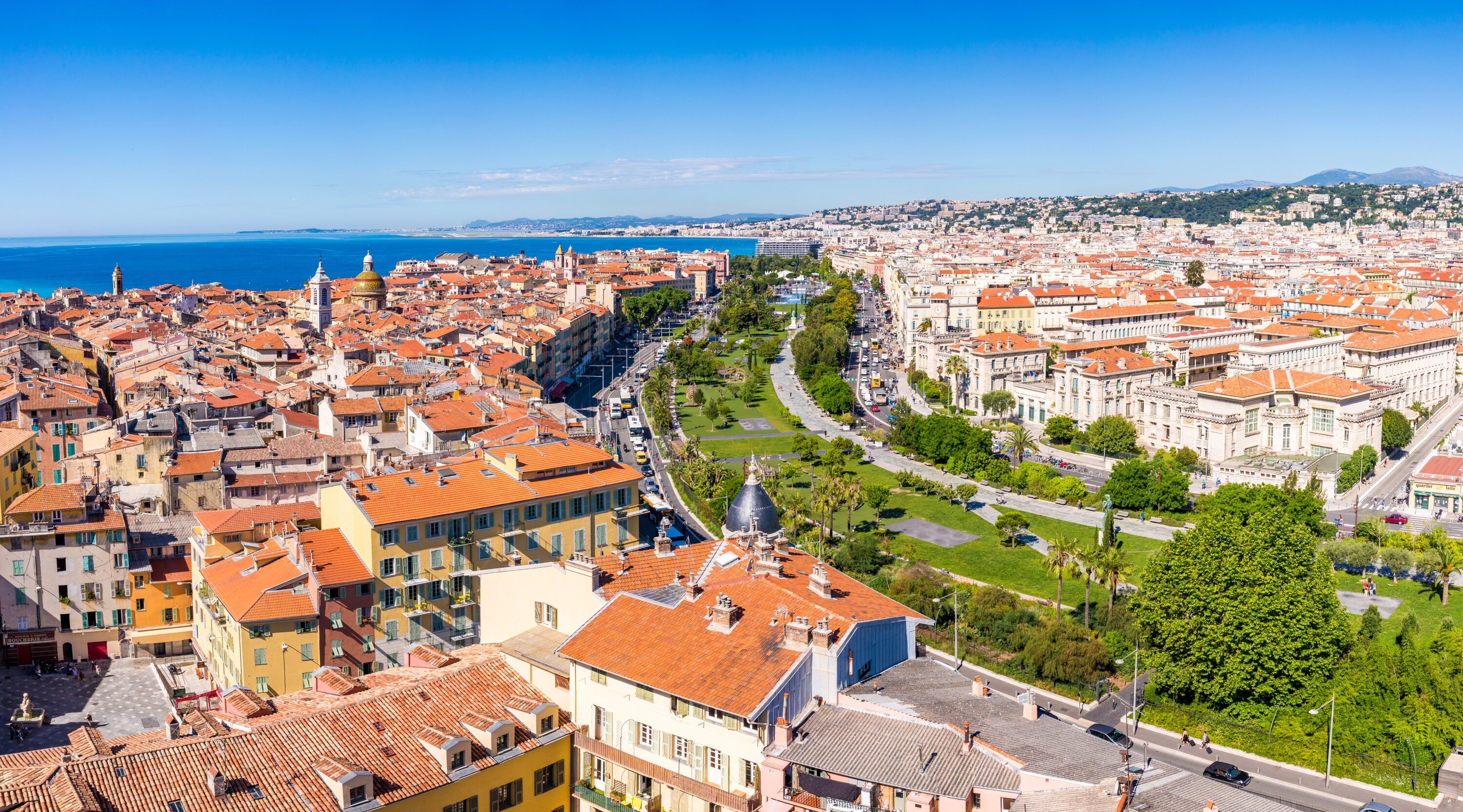 Promenade du Paillon, Nice Wallpaper, 3000x1670 HD Desktop