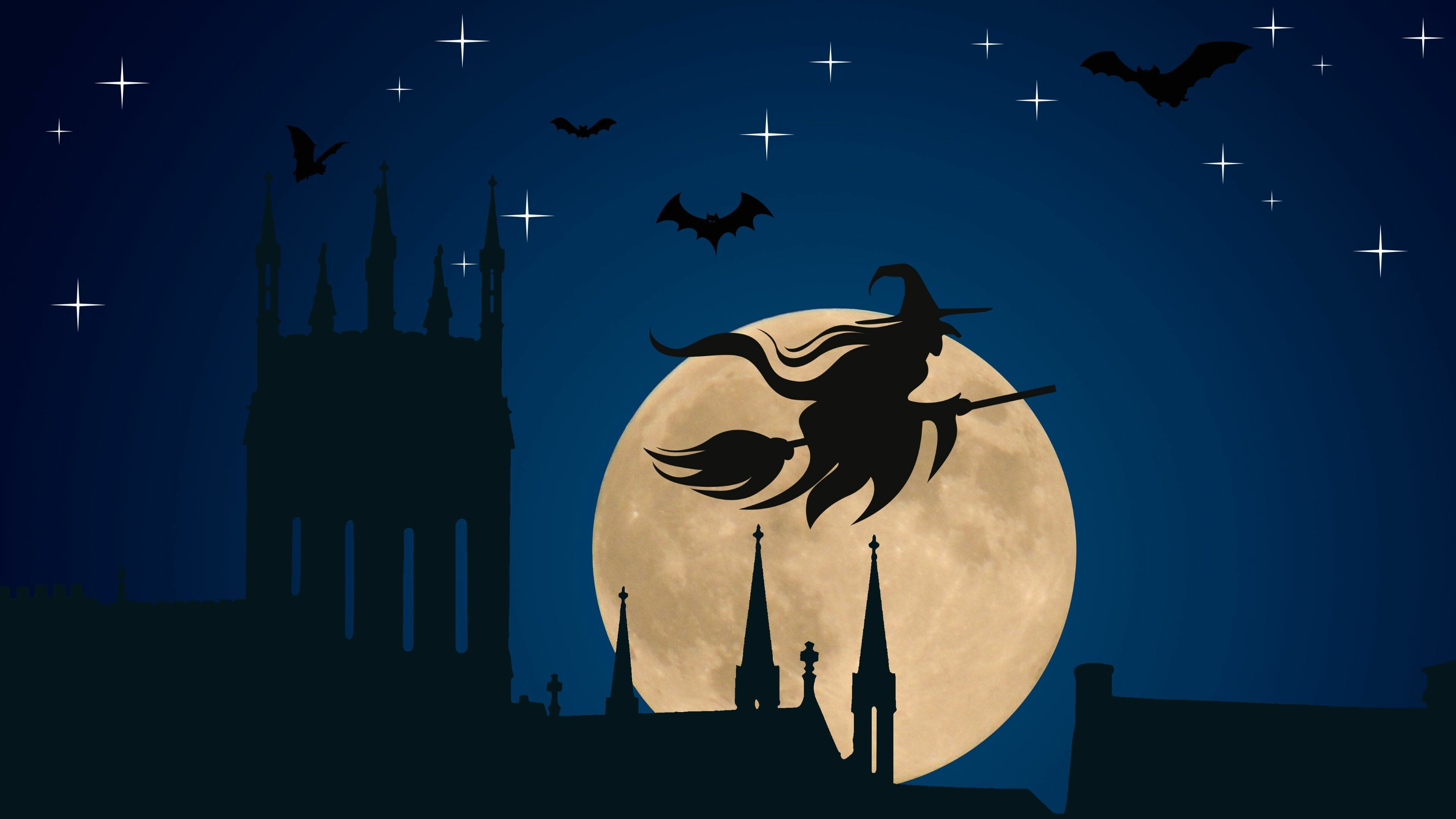 Broomstick, Witches Wallpaper, 3840x2160 4K Desktop