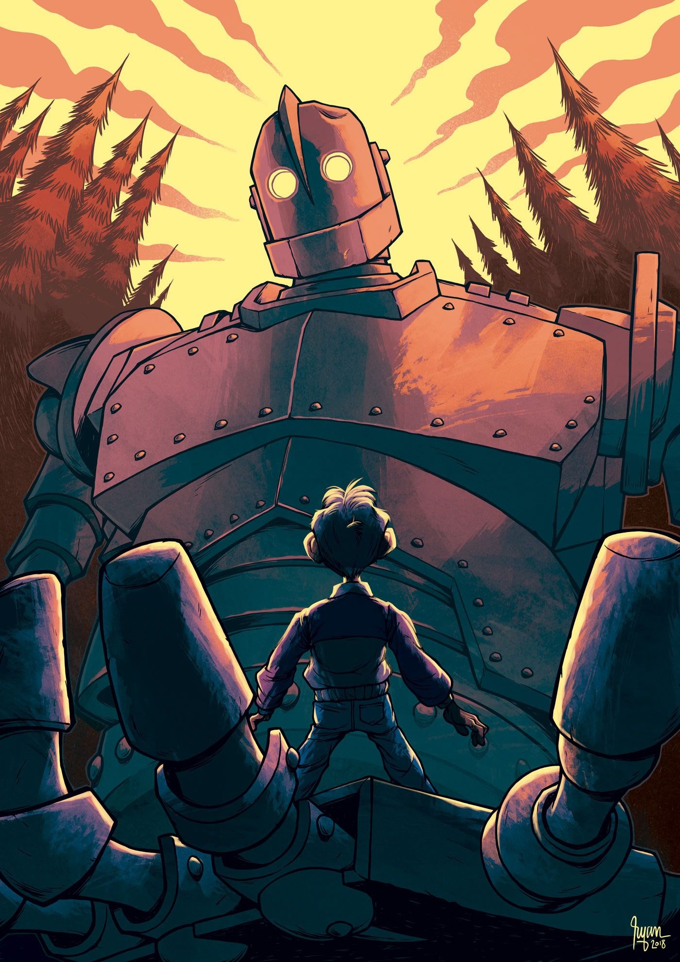 Artwork, Iron Giant Wallpaper, 1400x1980 HD Phone