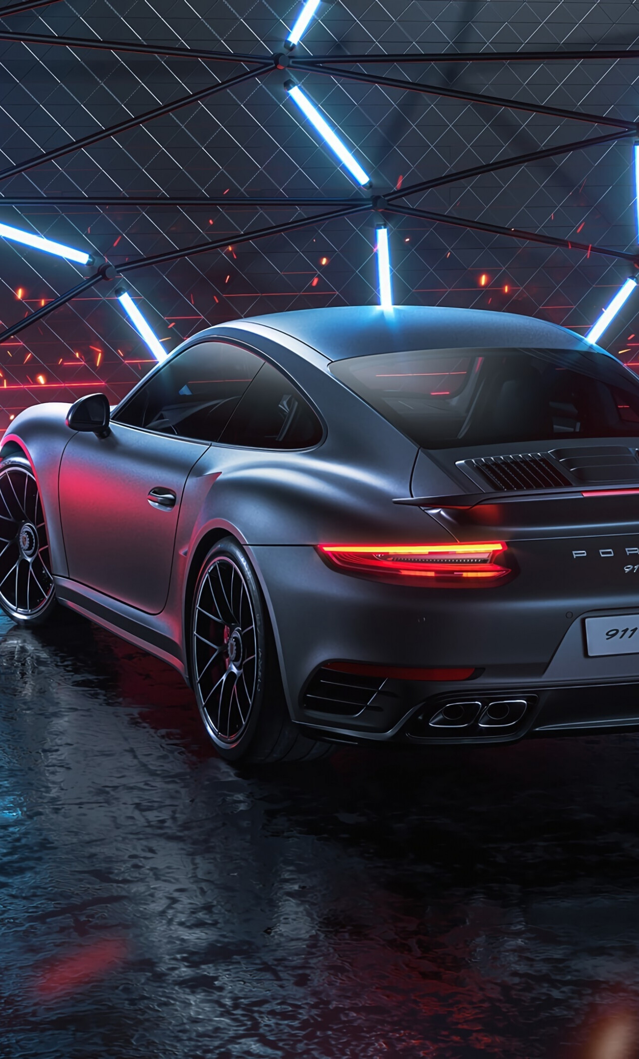 Porsche 911 Turbo S, Car art wallpaper, iPhone 6 Plus, 1280x2120 HD Phone