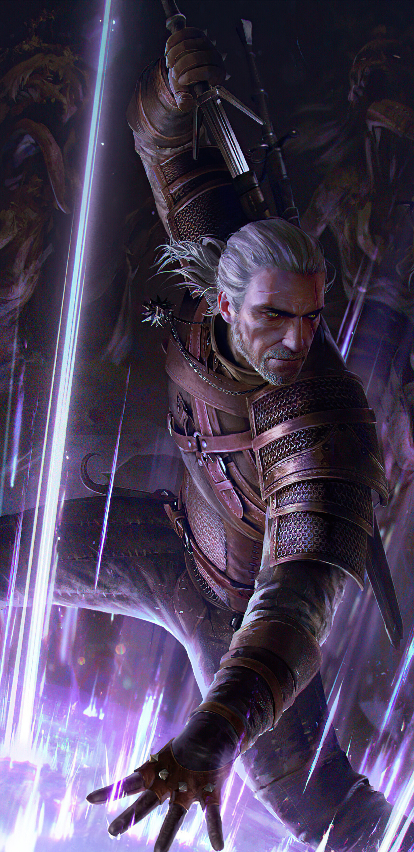 The Witcher gaming, Gwent card game, Geralt and Yrden, Samsung Galaxy wallpapers, 1440x2960 HD Phone