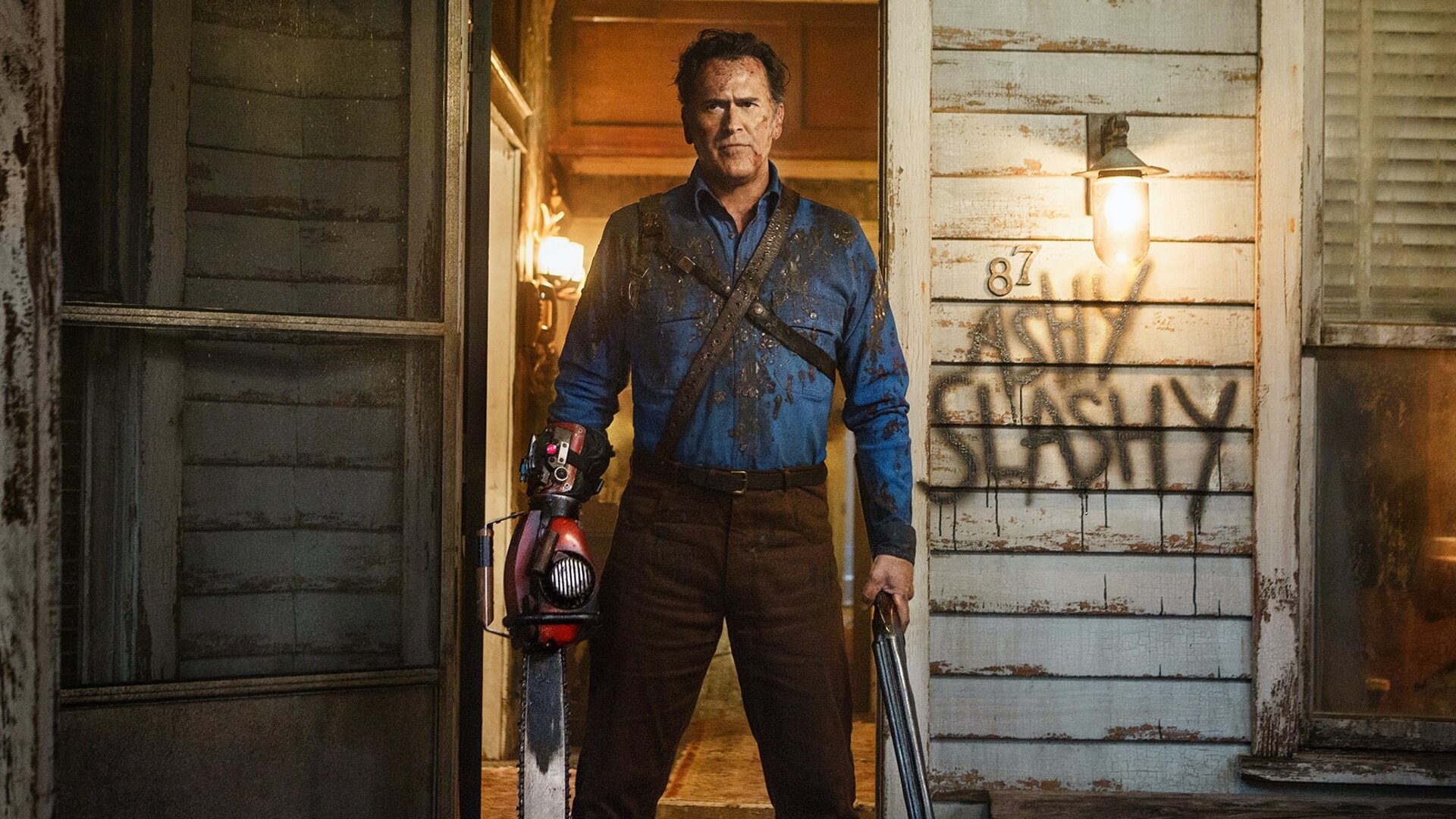 Bruce Campbell, Evil Dead Movie, Shoot, GeekTyrant, 1920x1080 Full HD Desktop