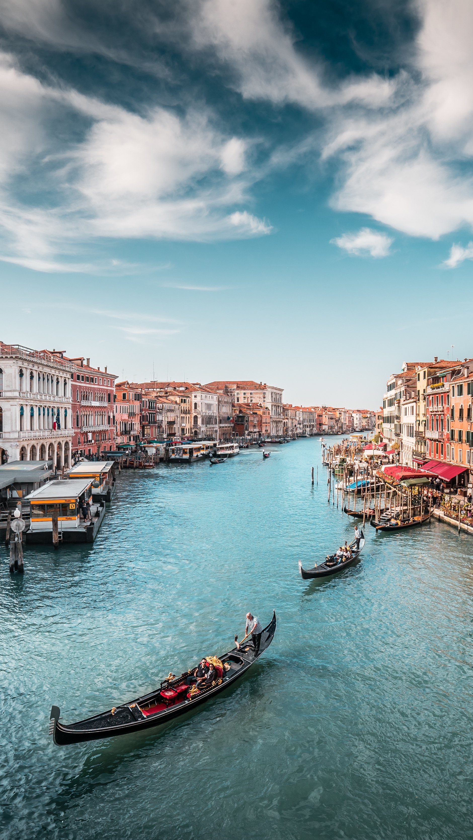 Boats in Venice, Venice Italy wallpaper, Tranquil scenery, Captivating waterways, 1880x3340 HD Phone