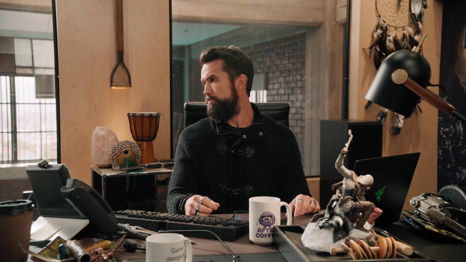 Mythic Quest: Raven's Banquet, Razer laptop computer, Rob McElhenney as Ian Grimm, Episode 6, 1920x1080 Full HD Desktop