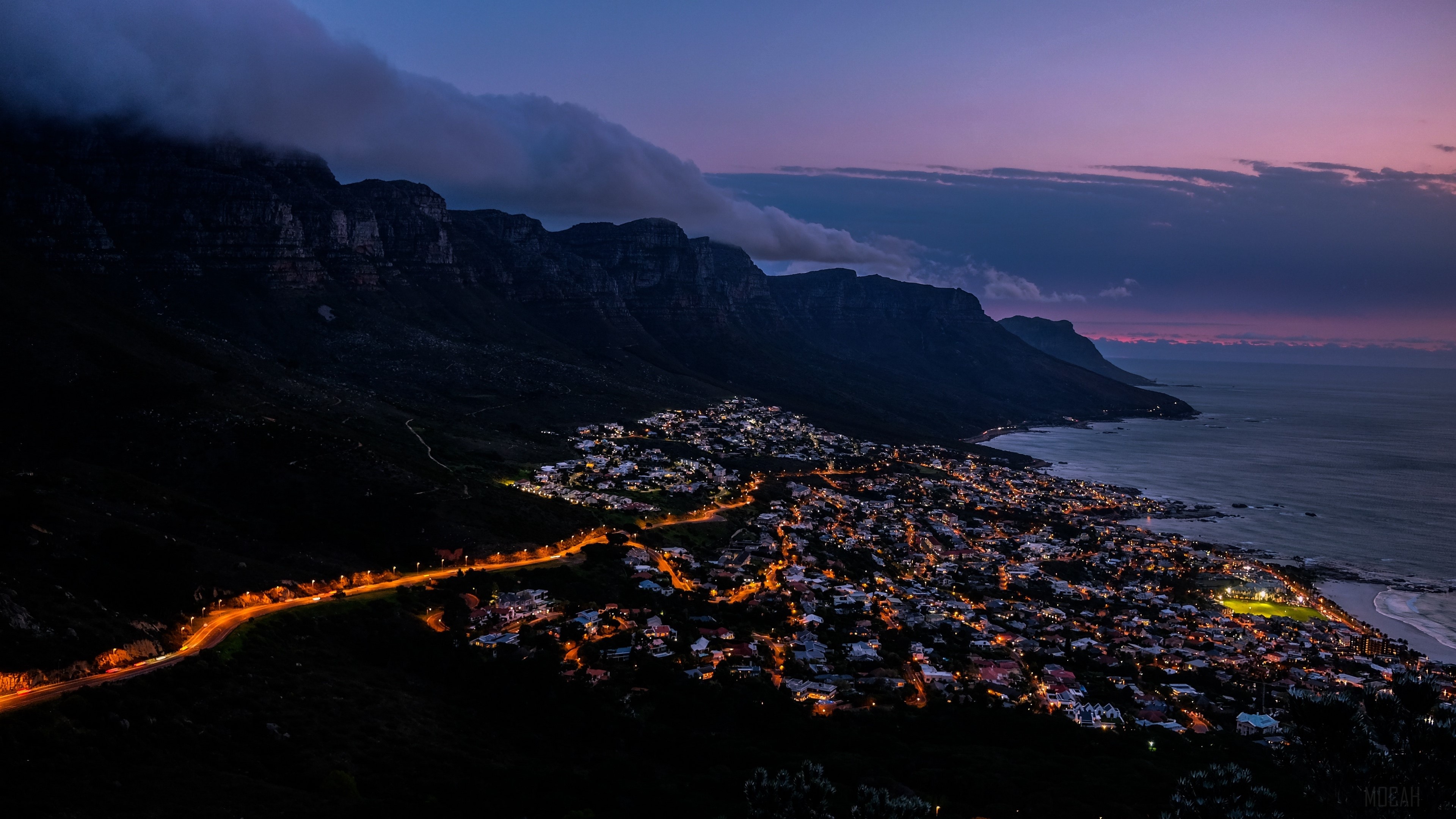 Cape Town, South Africa, Travels, Blue wallpapers, 3840x2160 4K Desktop