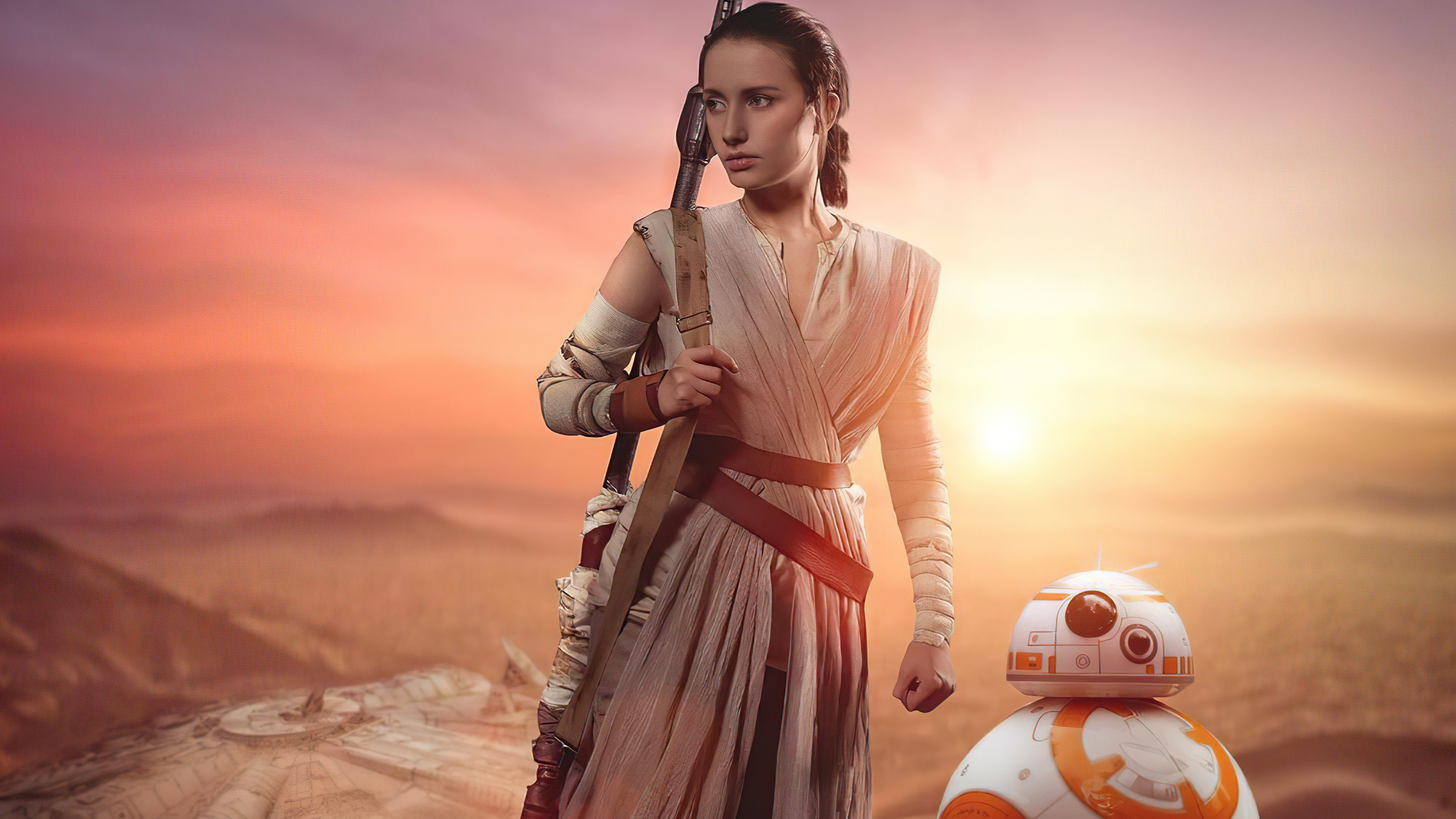 BB-8, Star Wars, Cosplay, HD, 3840x2160 4K Desktop