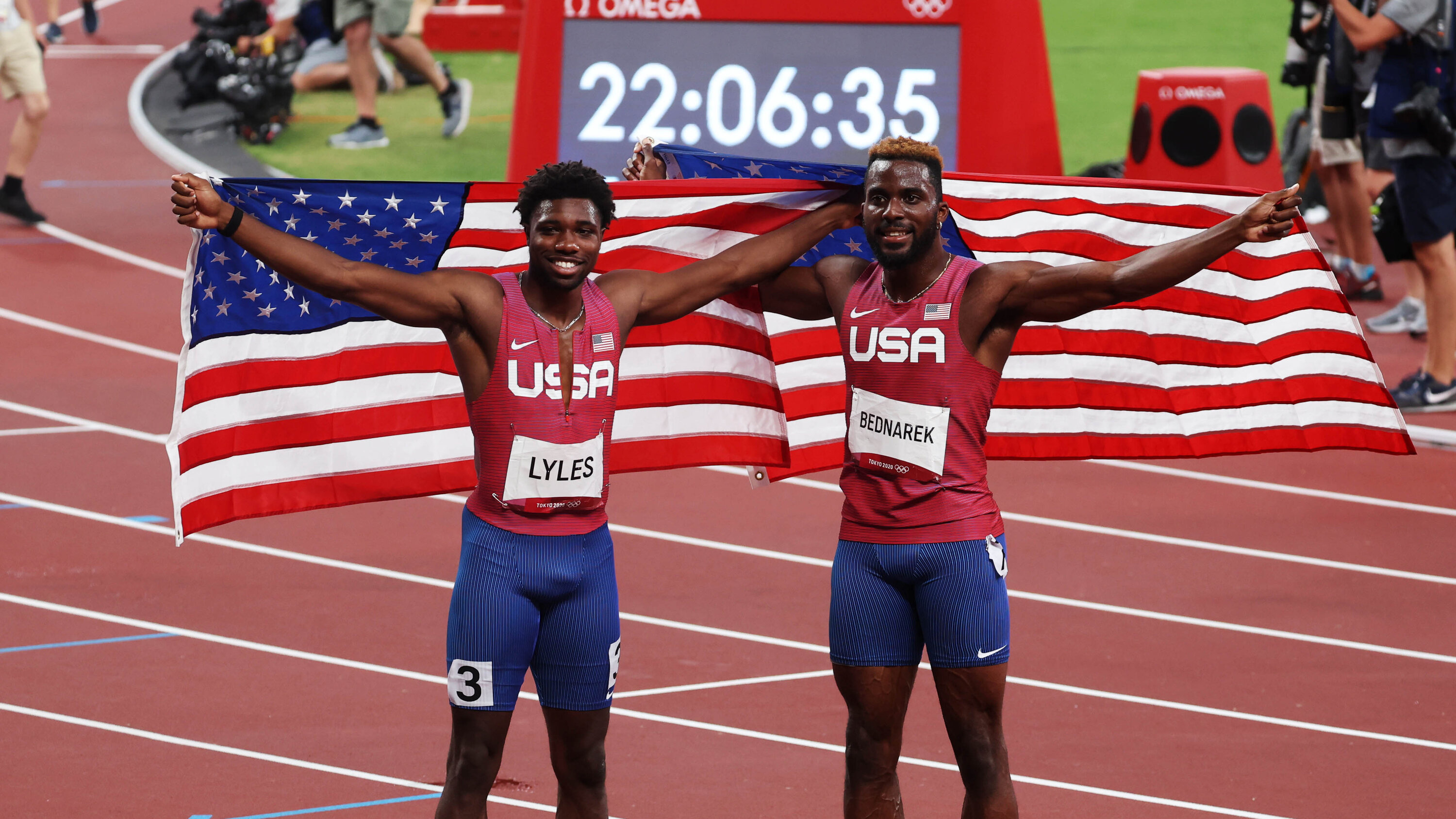 Kenny Bednarek, Noah Lyles Wallpaper, 3000x1690 HD Desktop