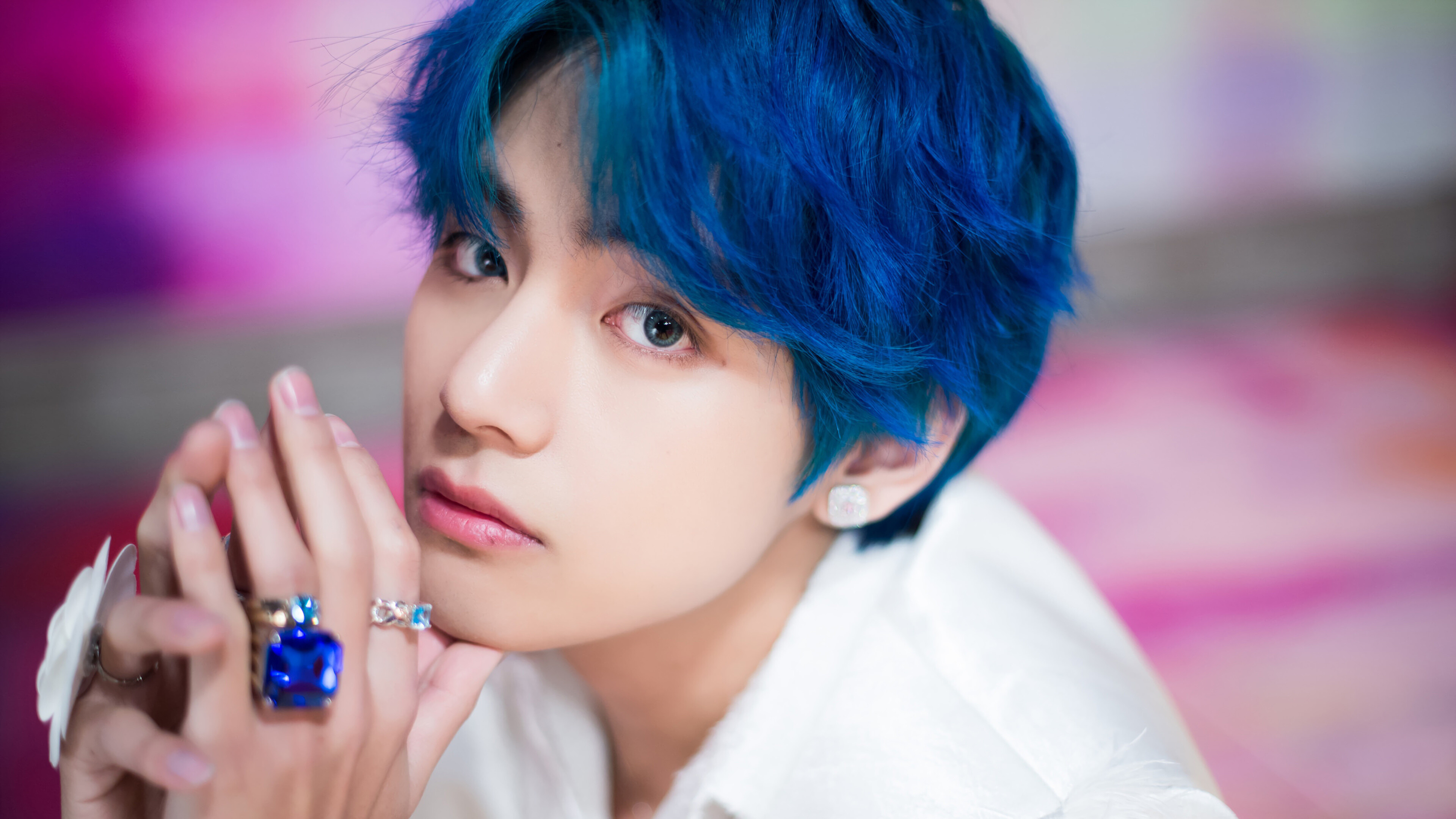 V BTS, Boy with luv 4K wallpaper, 3840x2160 4K Desktop