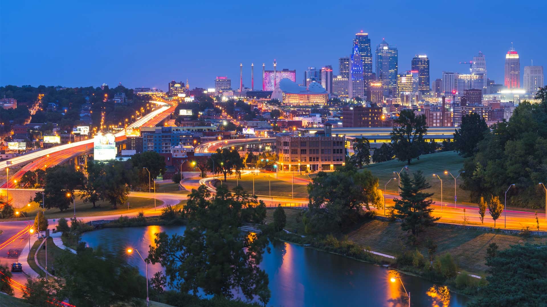 Kansas City, Billboards, Outdoor advertising, Kansas, 1920x1080 Full HD Desktop